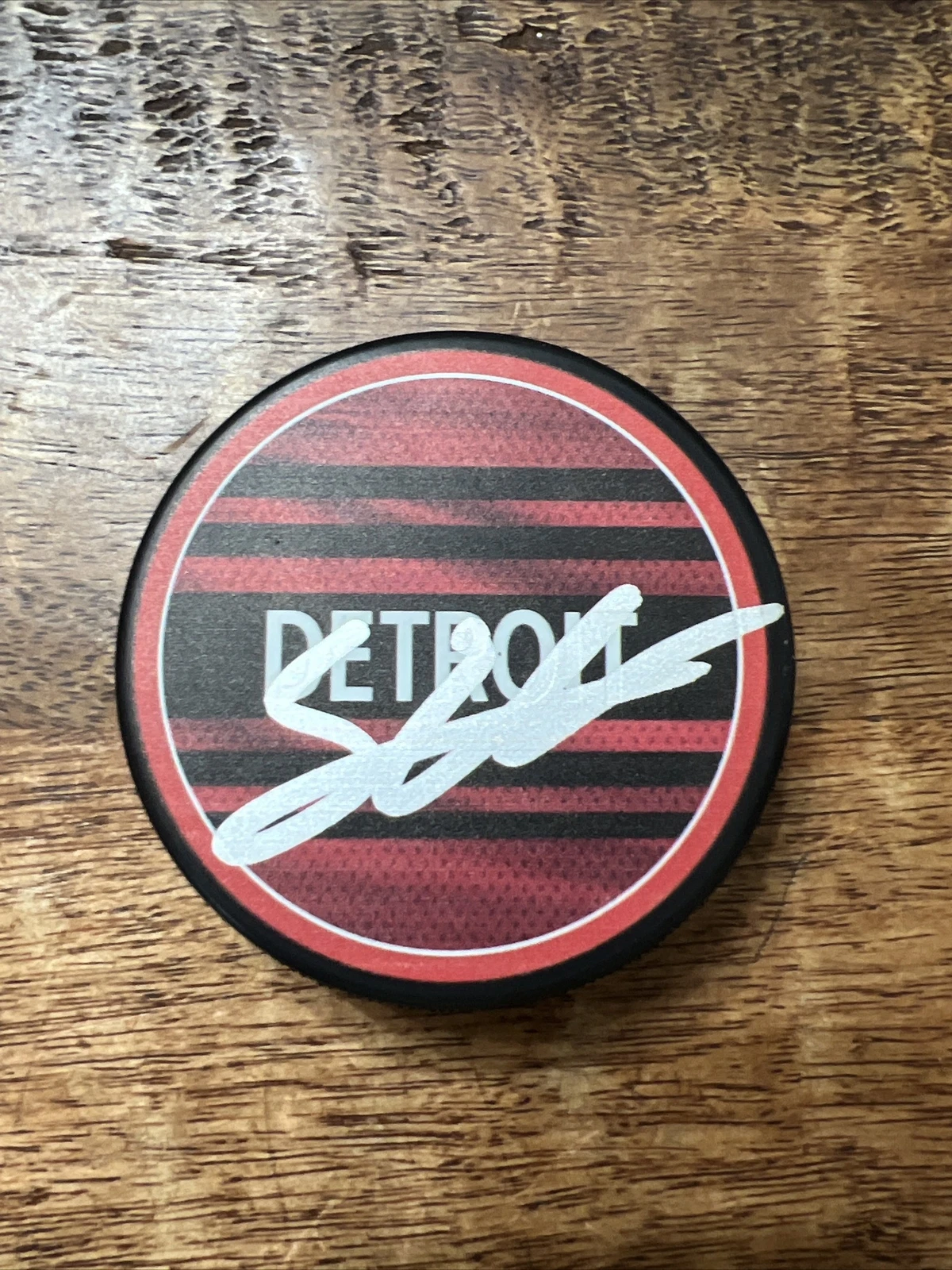 Simon Edvinsson Signed Detroit Red Wings Puck JSA Coa Autographed