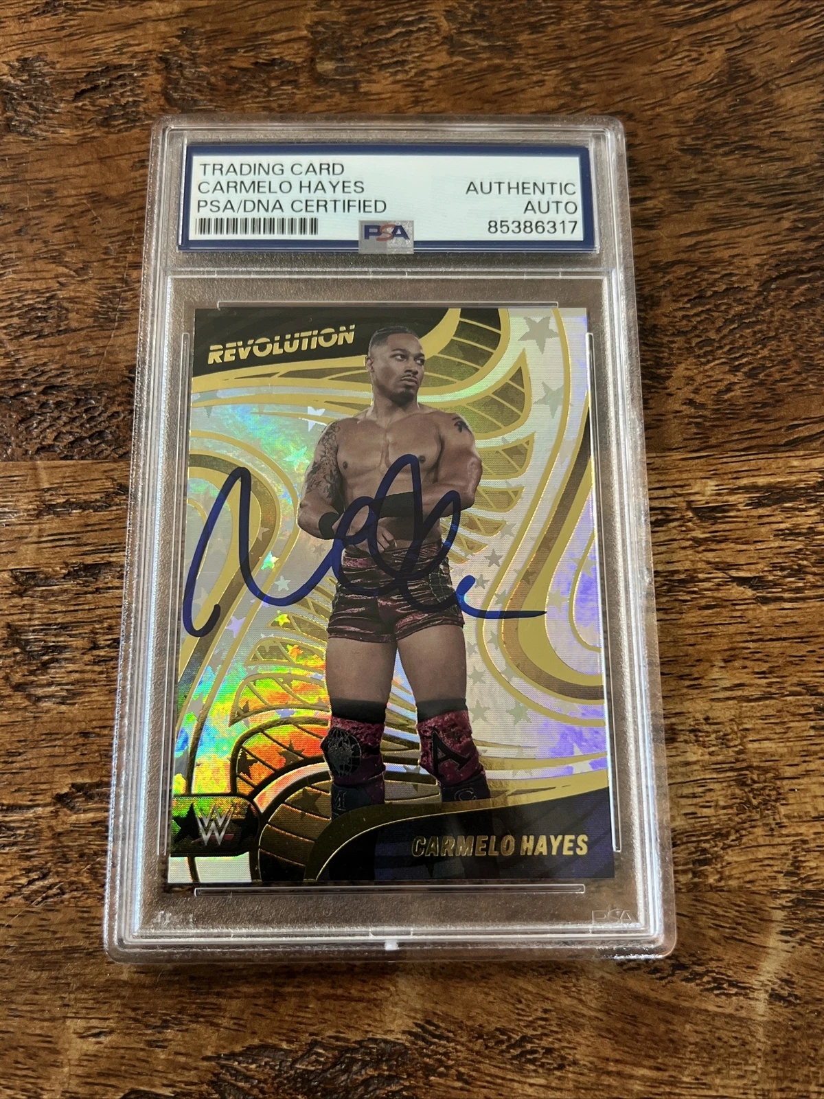 Carmelo Hayes IP Signed Panini Revolution Card Psa Dna Coa Slab Autographed WWE