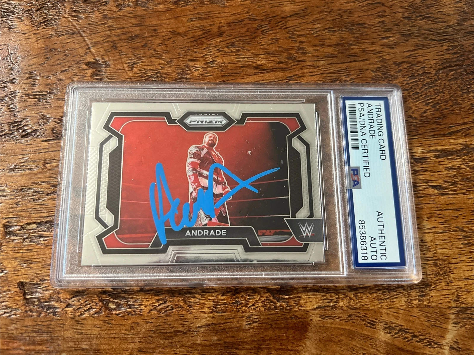 Andrade IP Signed Panini Prizm Card Psa Dna Coa Slab Autographed WWE