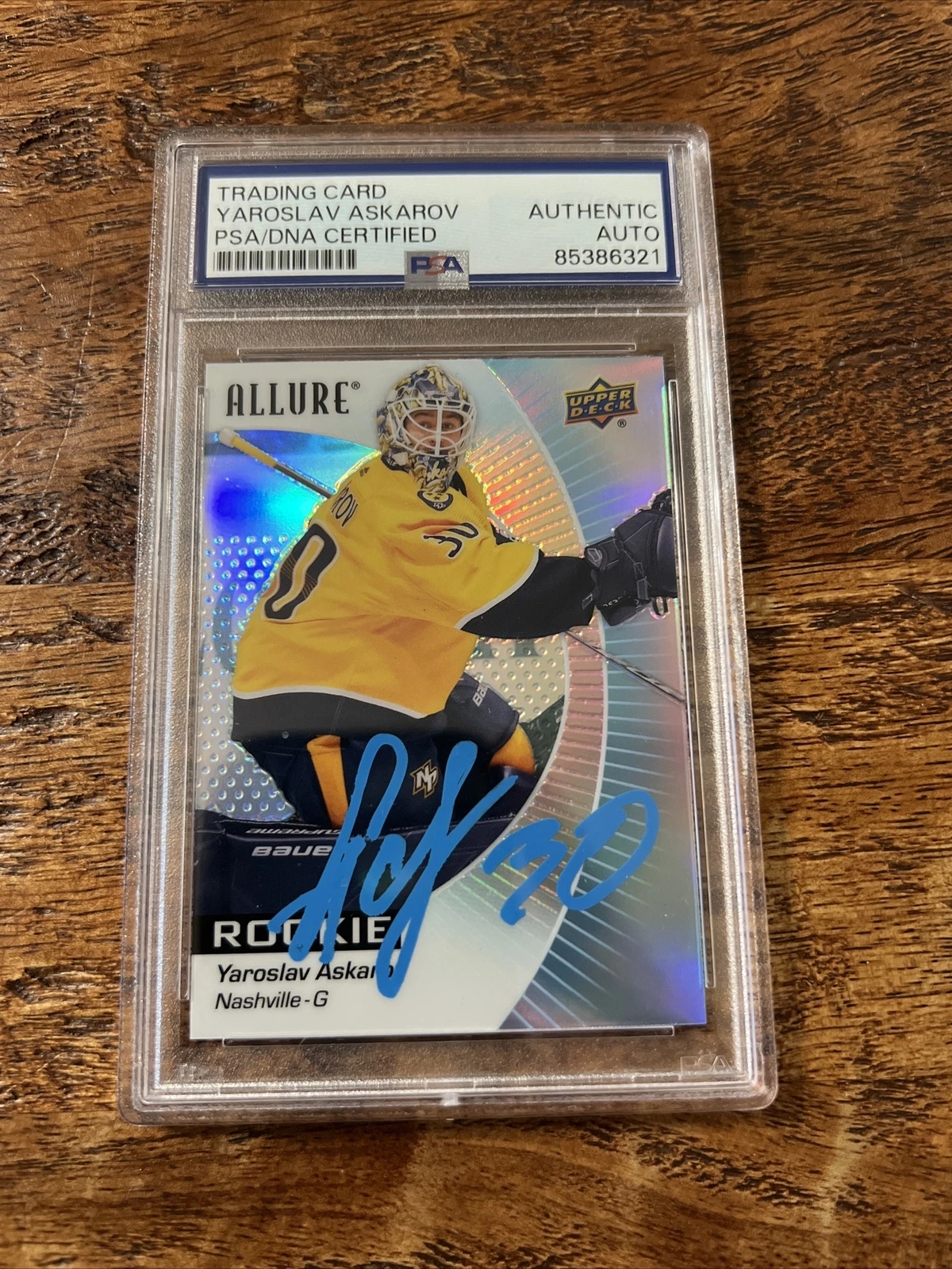 Yaroslav Askarov IP Signed UD Allure RC Card Psa Dna Coa Slab Sharks Autographed