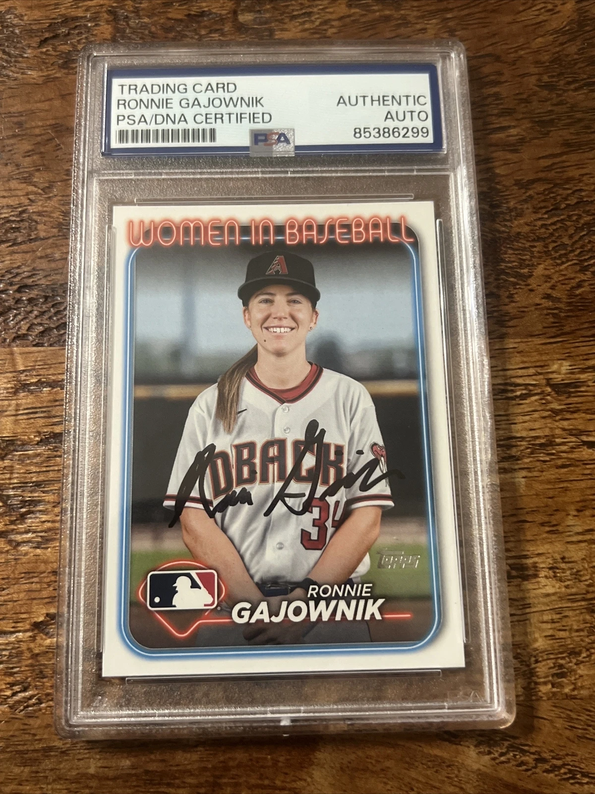 RONNIE GAJOWNIK IP Signed Topps Card Psa Dna Coa Slab Autographed Diamondbacks