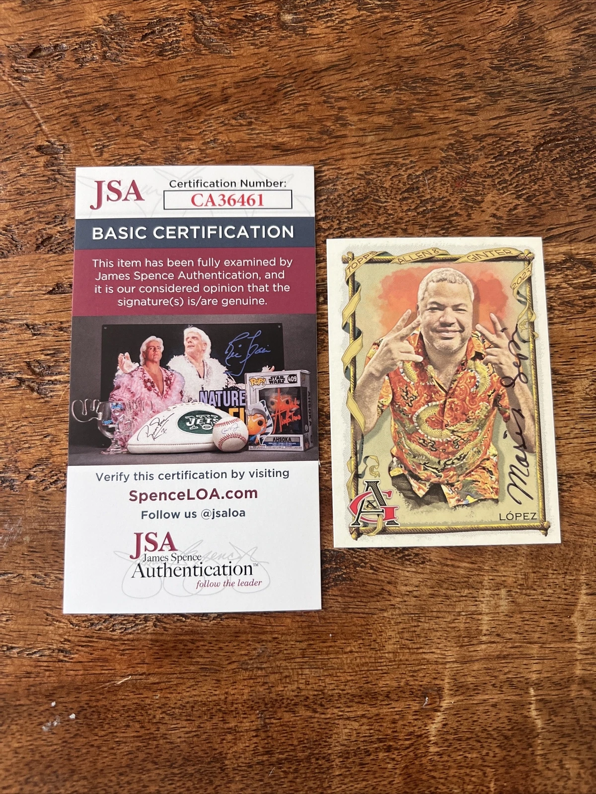 Moises Lopez IP Signed Allen & Ginter Card JSA Coa Autographed MVP Barber