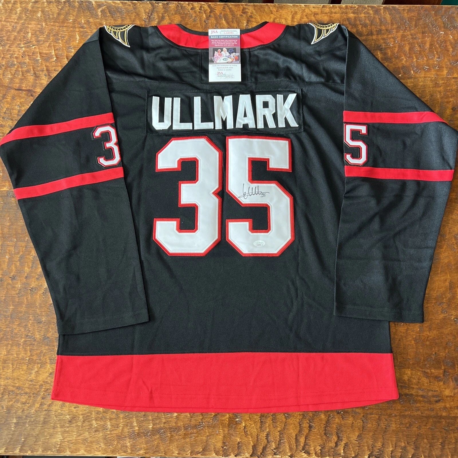 Linus Ullmark Signed Ottawa Senators Jersey JSA Coa Autographed