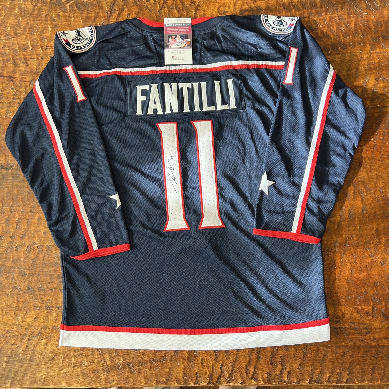 Adam Fantilli Signed Columbus Blue Jackets Jersey JSA Coa Autographed
