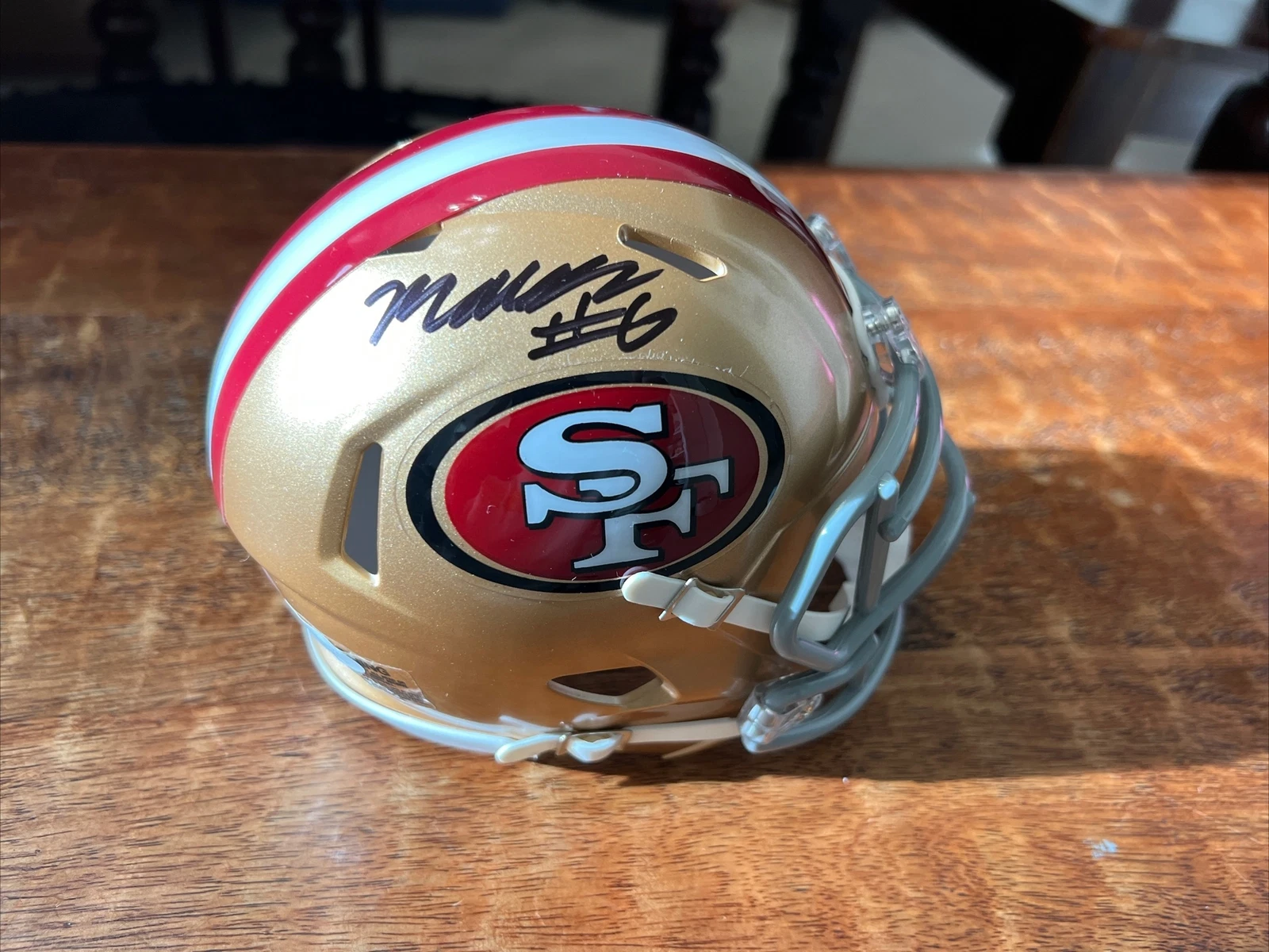 Malik Mustapha Signed San Francisco 49ers Mini Helmet JSA Coa Autographed