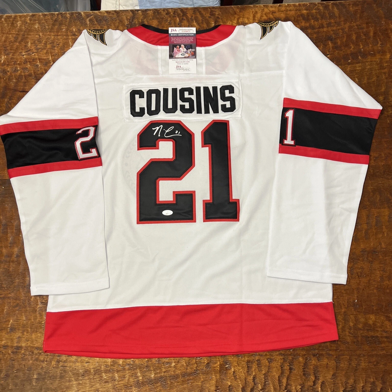 Nick Cousins Signed Ottawa Senators Jersey JSA Coa Autographed