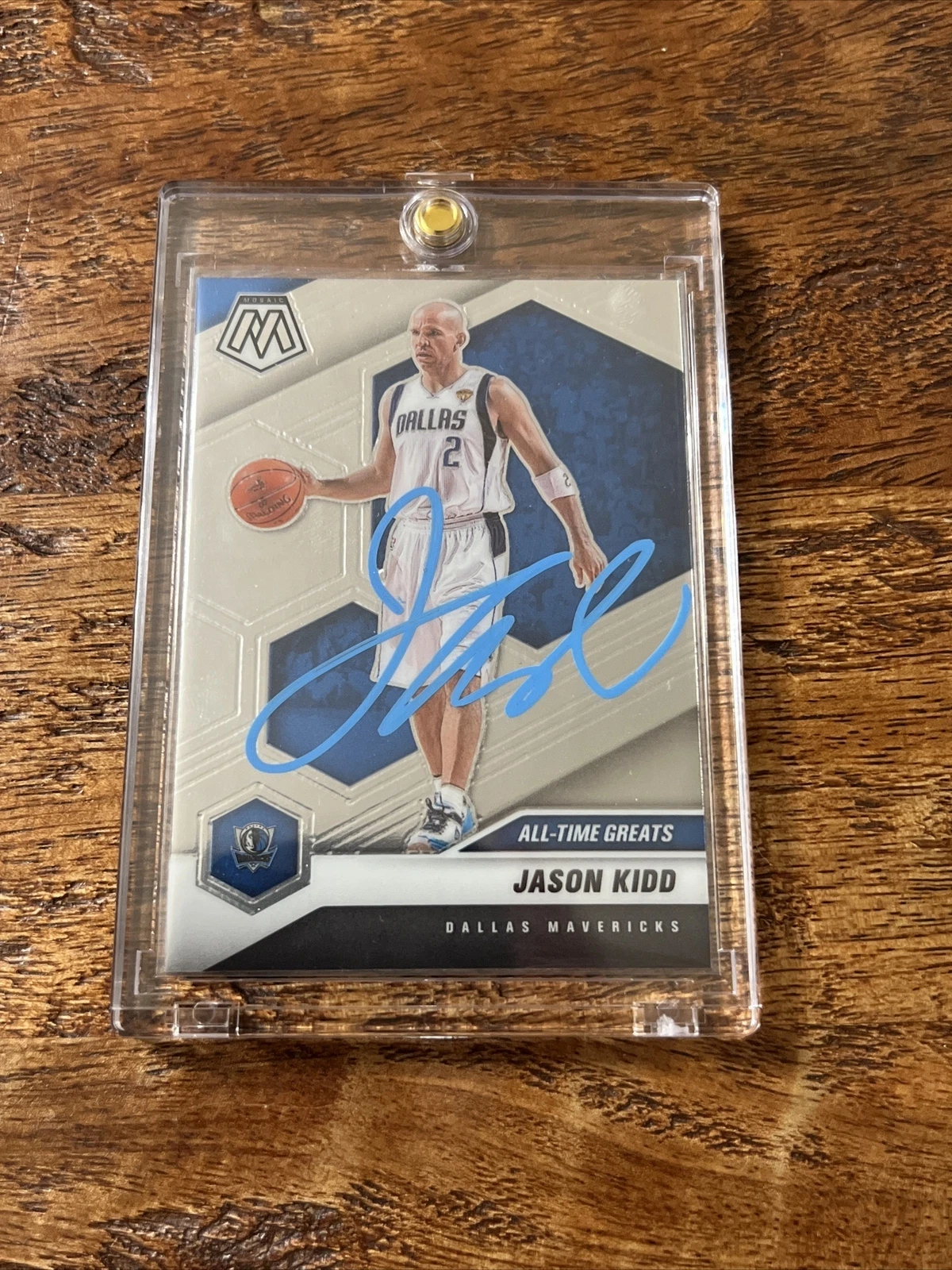 Jason Kidd IP Signed Panini Mosaic Card PSA DNA Autographed Mavericks