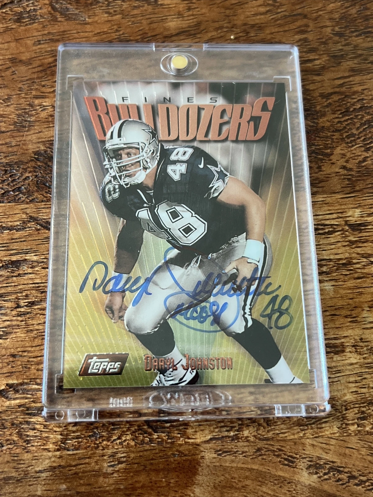 Daryl Johnston IP Signed Topps Finest Card JSA Coa Cowboys Autographed
