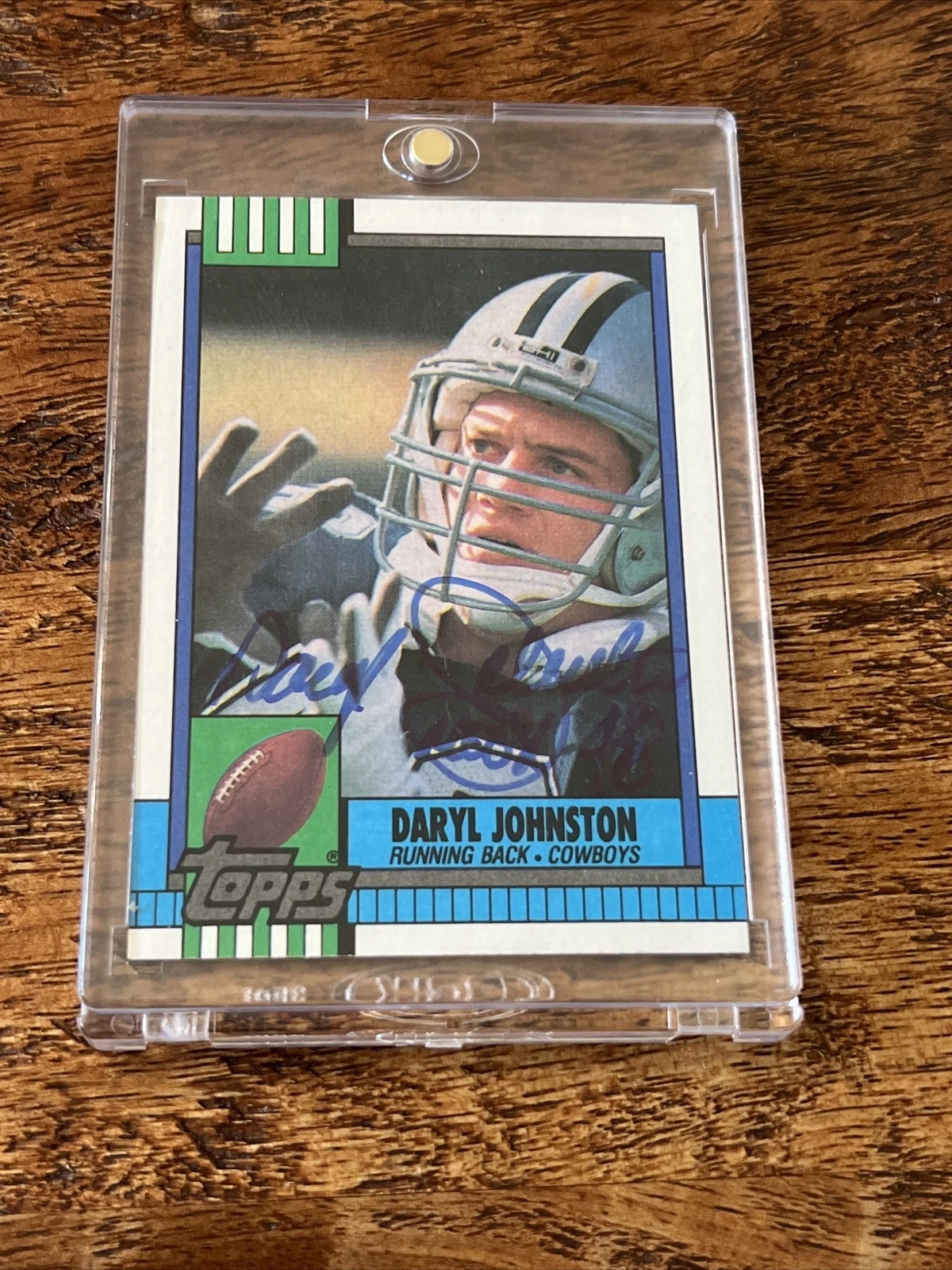 Daryl Johnston IP Signed Topps Rookie Card JSA Coa Cowboys Autographed