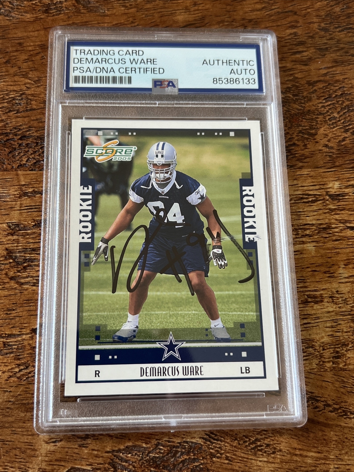 DeMarcus Ware IP Signed Score Rookie Card PSA DNA Coa Slab Cowboys Autographed