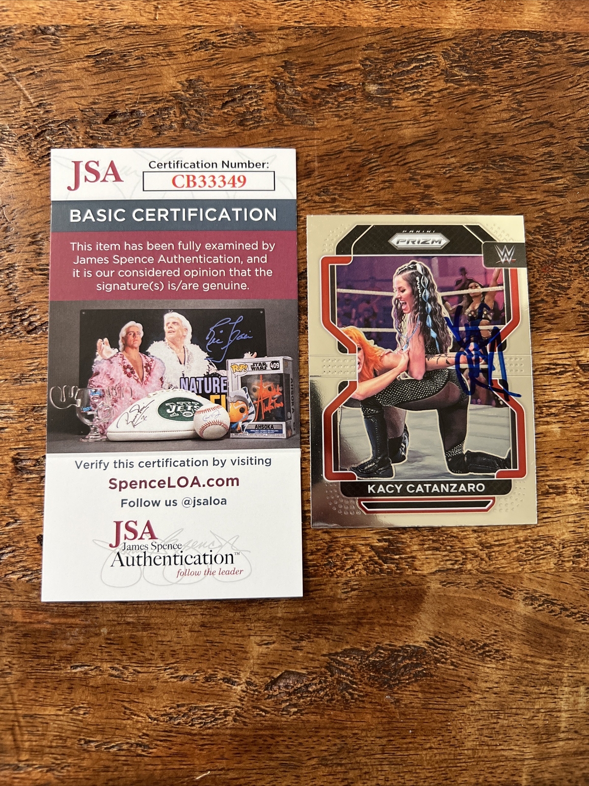 Kacy Catanzaro IP Signed Prizm Card JSA Coa Autographed WWE Katana Chance
