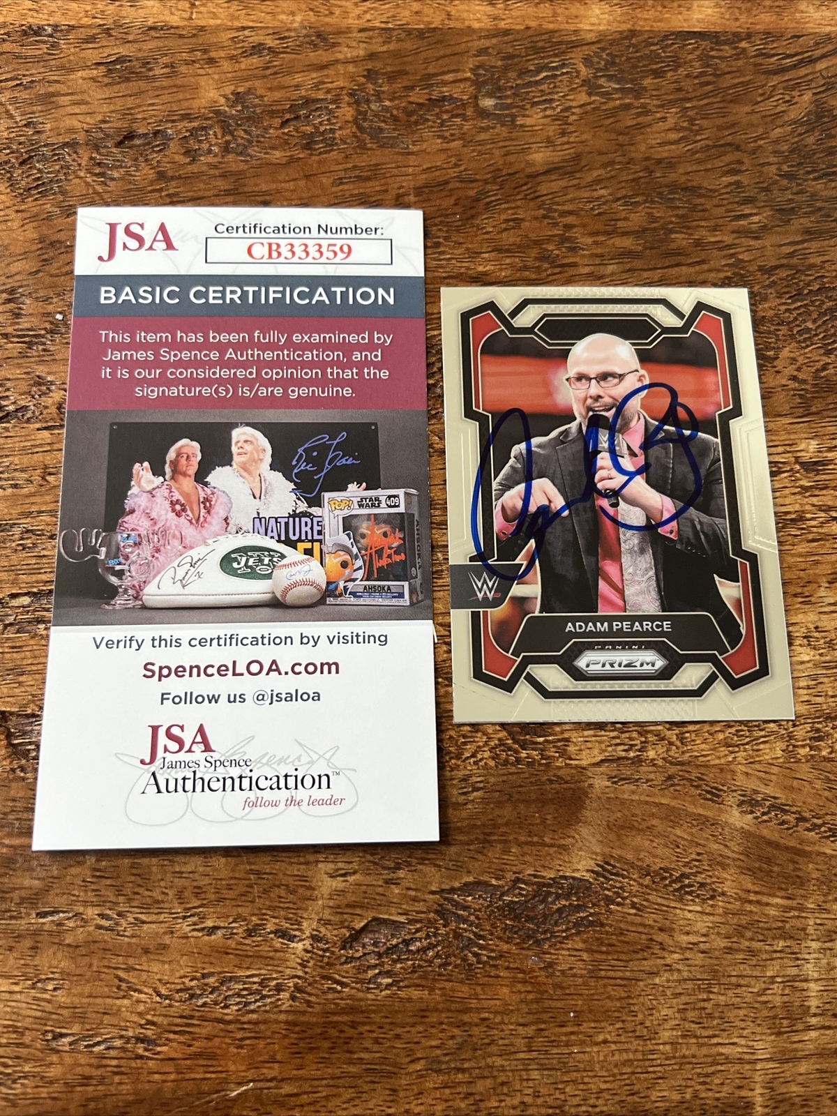 Adam Pearce IP Signed Panini Prizm Card JSA Coa Autographed WWE Raw