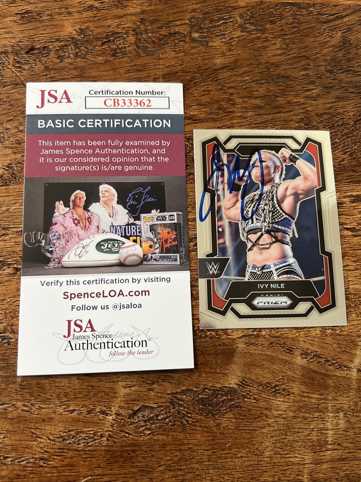 Ivy Nile IP Signed Panini Prizm Card JSA Coa Autographed WWE