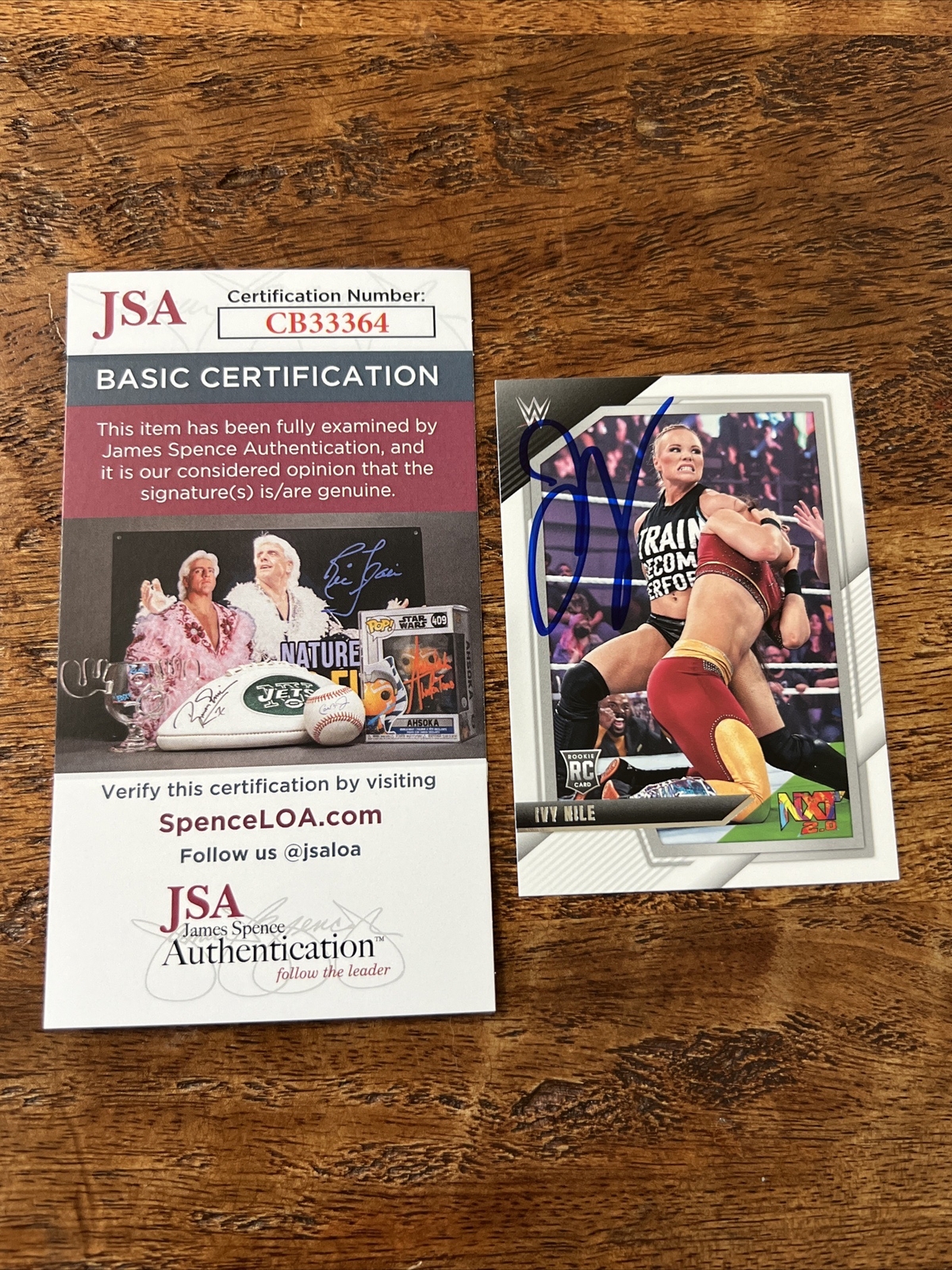 Ivy Nile IP Signed Panini Rookie Card JSA Coa Autographed WWE