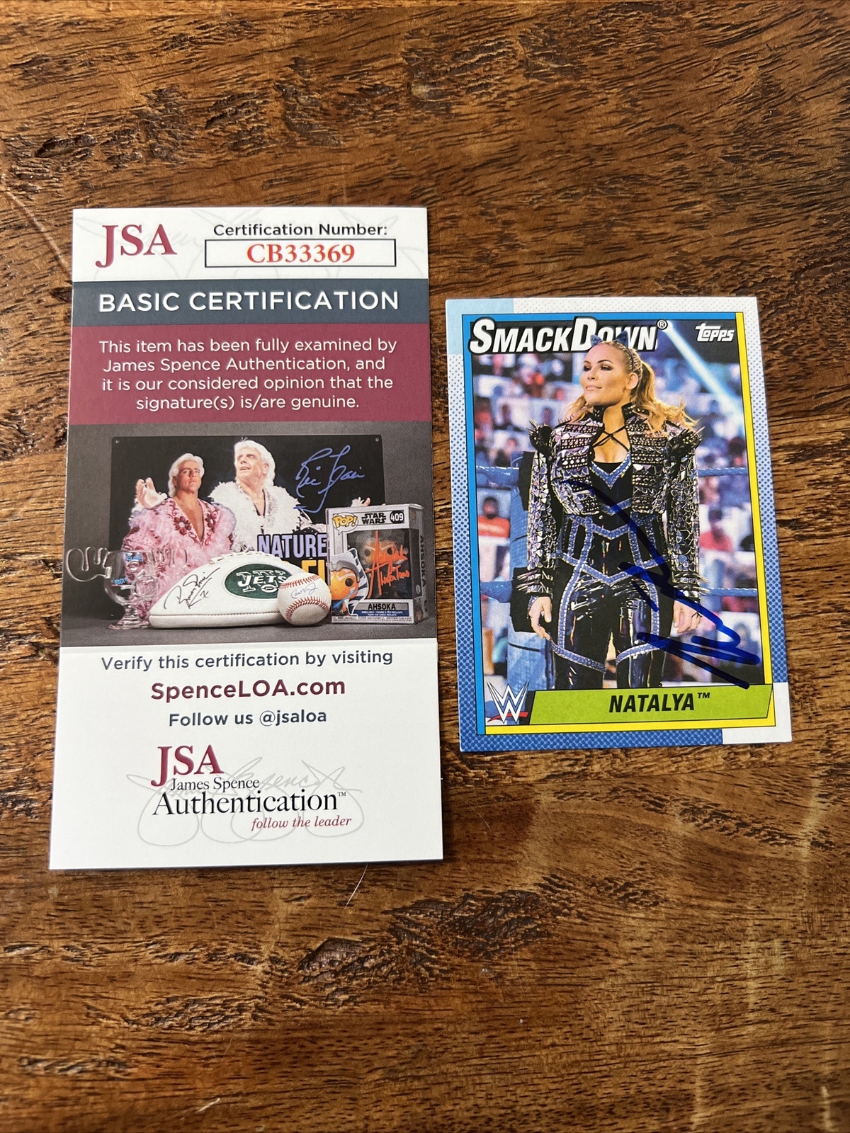 Natalya IP Signed Topps Card JSA Coa Autographed WWE