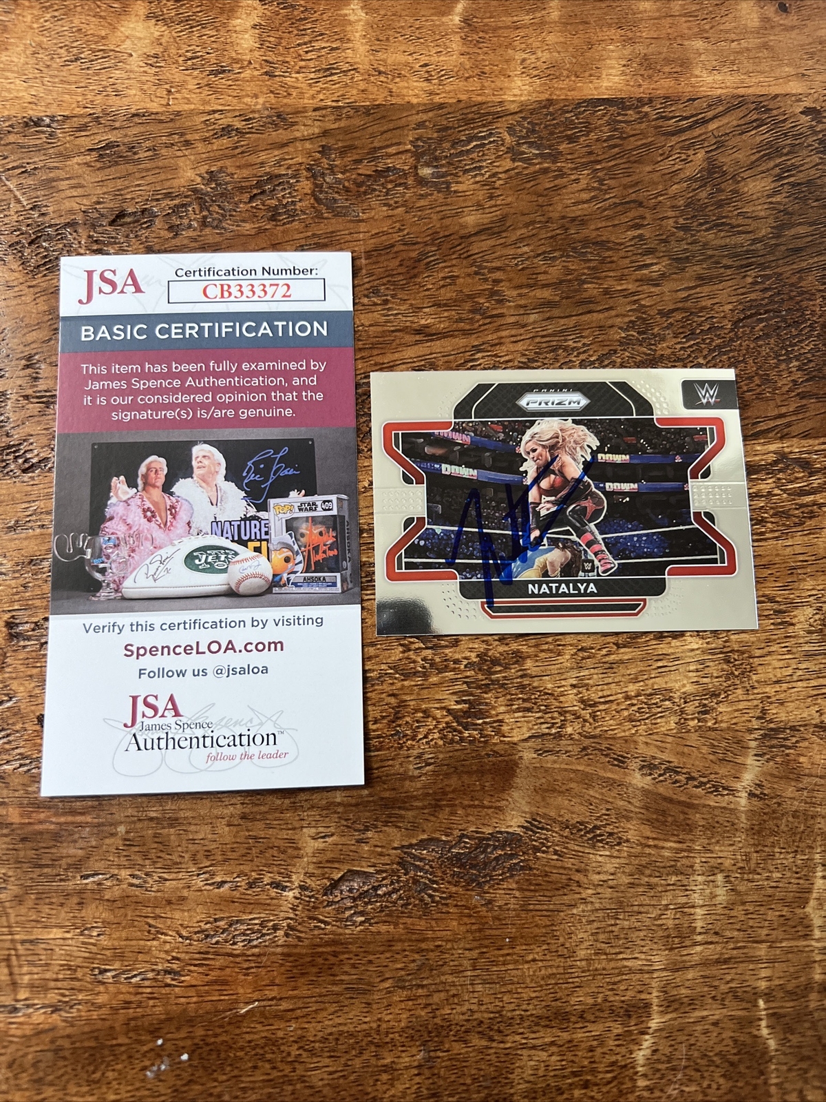 Natalya IP Signed Panini Prizm Card JSA Coa Autographed WWE