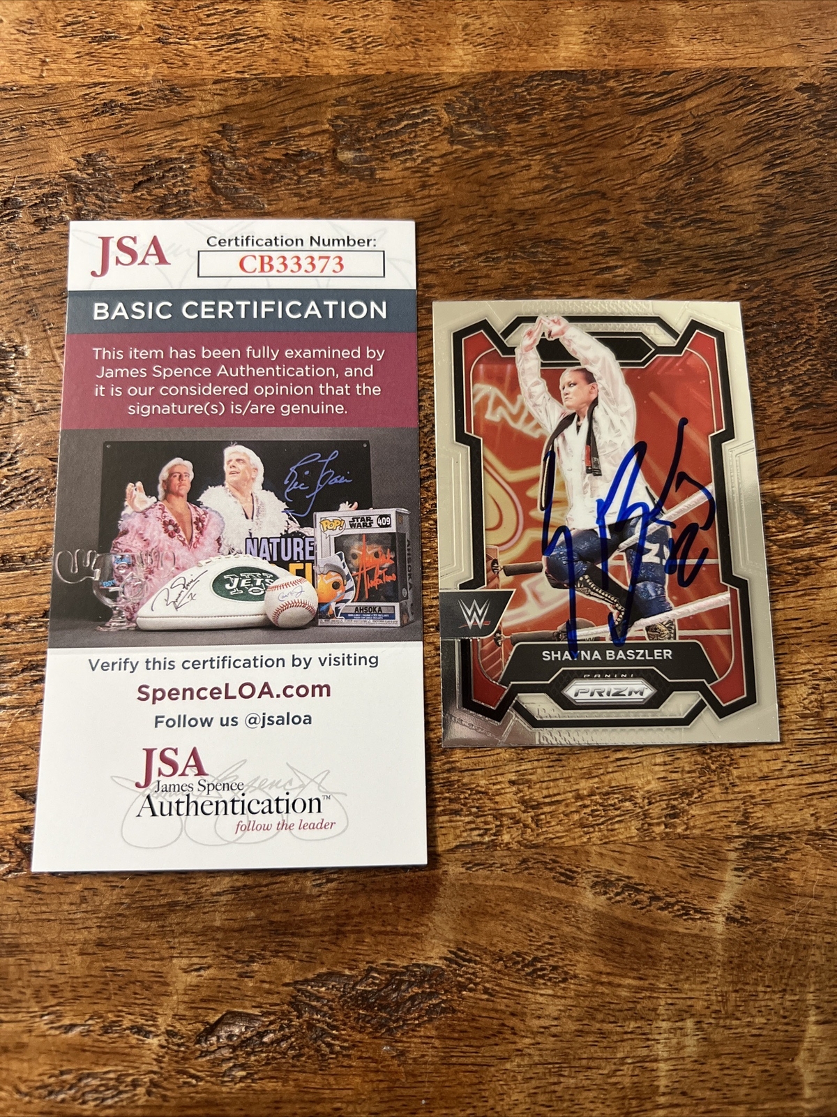 Shayna Baszler IP Signed Panini Prizm Card JSA Coa Autographed WWE