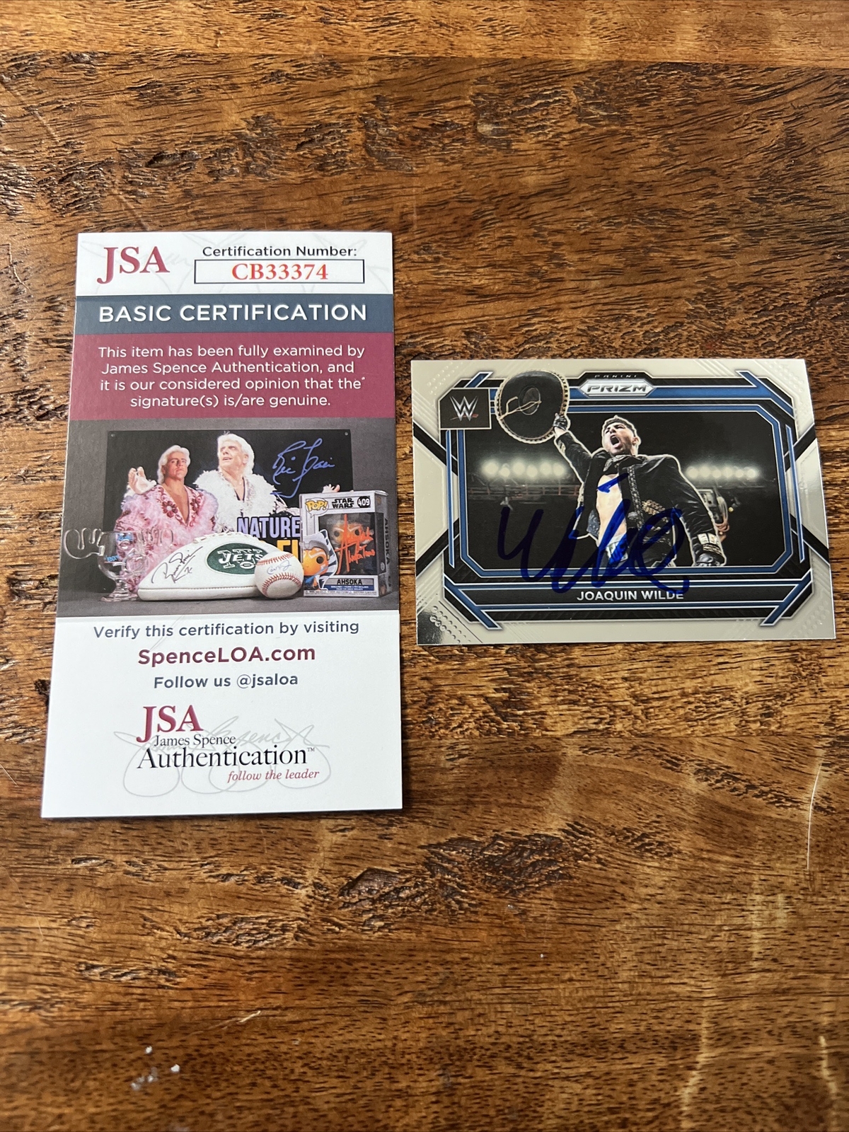 Joaquin Wilde IP Signed Panini Prizm Card JSA Coa Autographed WWE LWO
