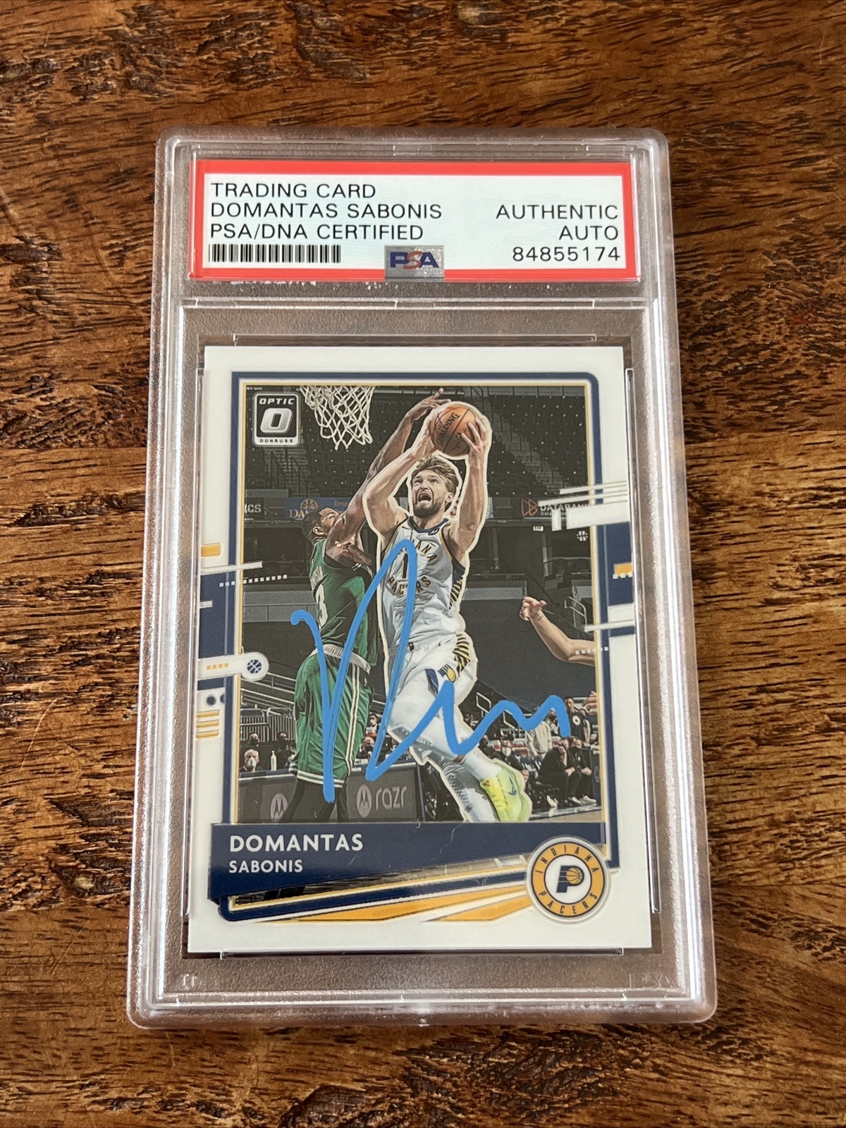 Domantas Sabonis IP Signed Donruss Optic Card Psa Dna Coa Slab Autographed Kings