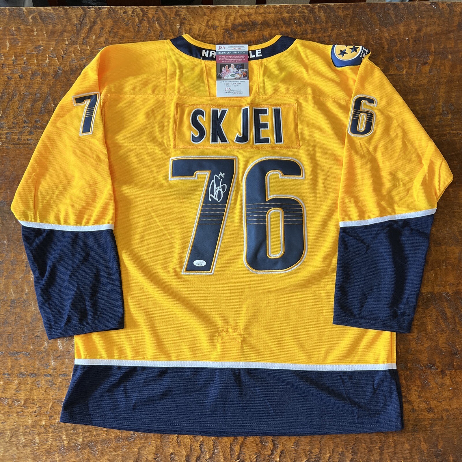 Brady Skjei Signed Nashville Predators Jersey JSA Coa Autographed