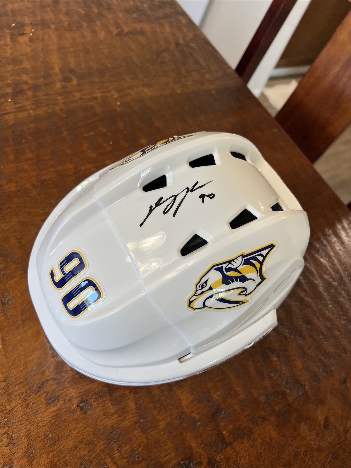 Ryan O'Reilly Signed Full Size Bauer Hockey Helmet JSA Coa Predators Autographed