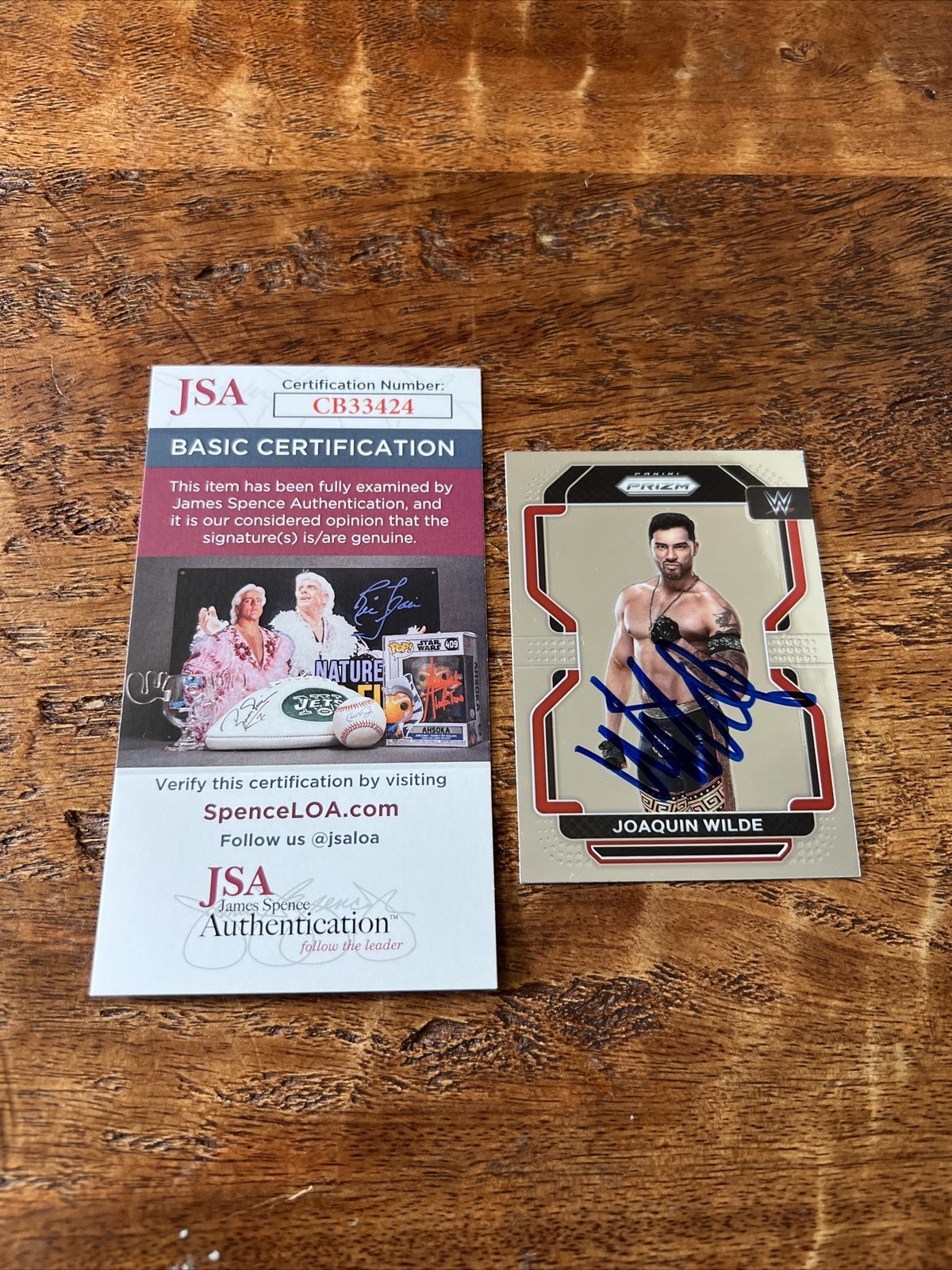 Joaquin Wilde IP Signed Panini Prizm Card JSA Coa Autographed WWE LWO