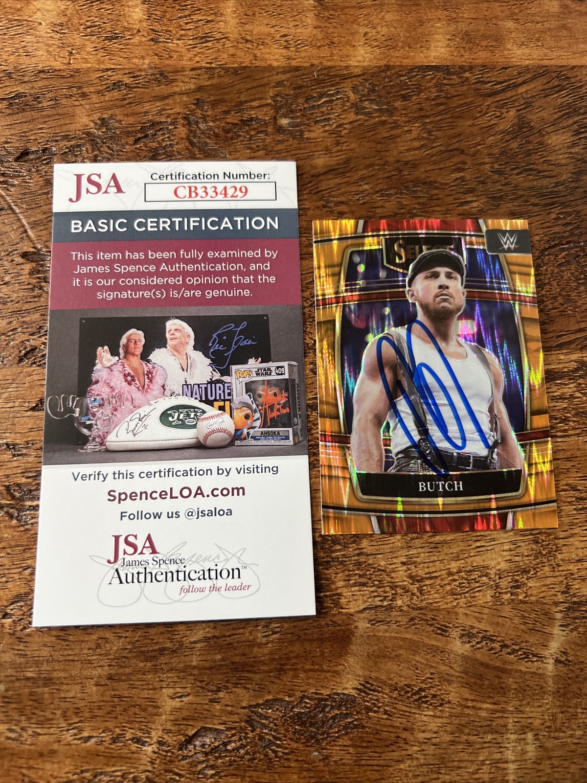 Pete Dunne IP Signed Panini Select Card JSA Coa Autographed WWE Butch