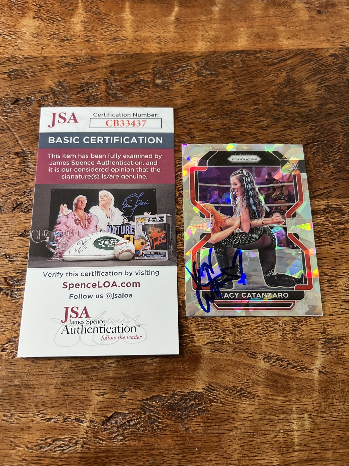 Kacy Catanzaro IP Signed Prizm Card JSA Coa Autographed WWE Katana Chance