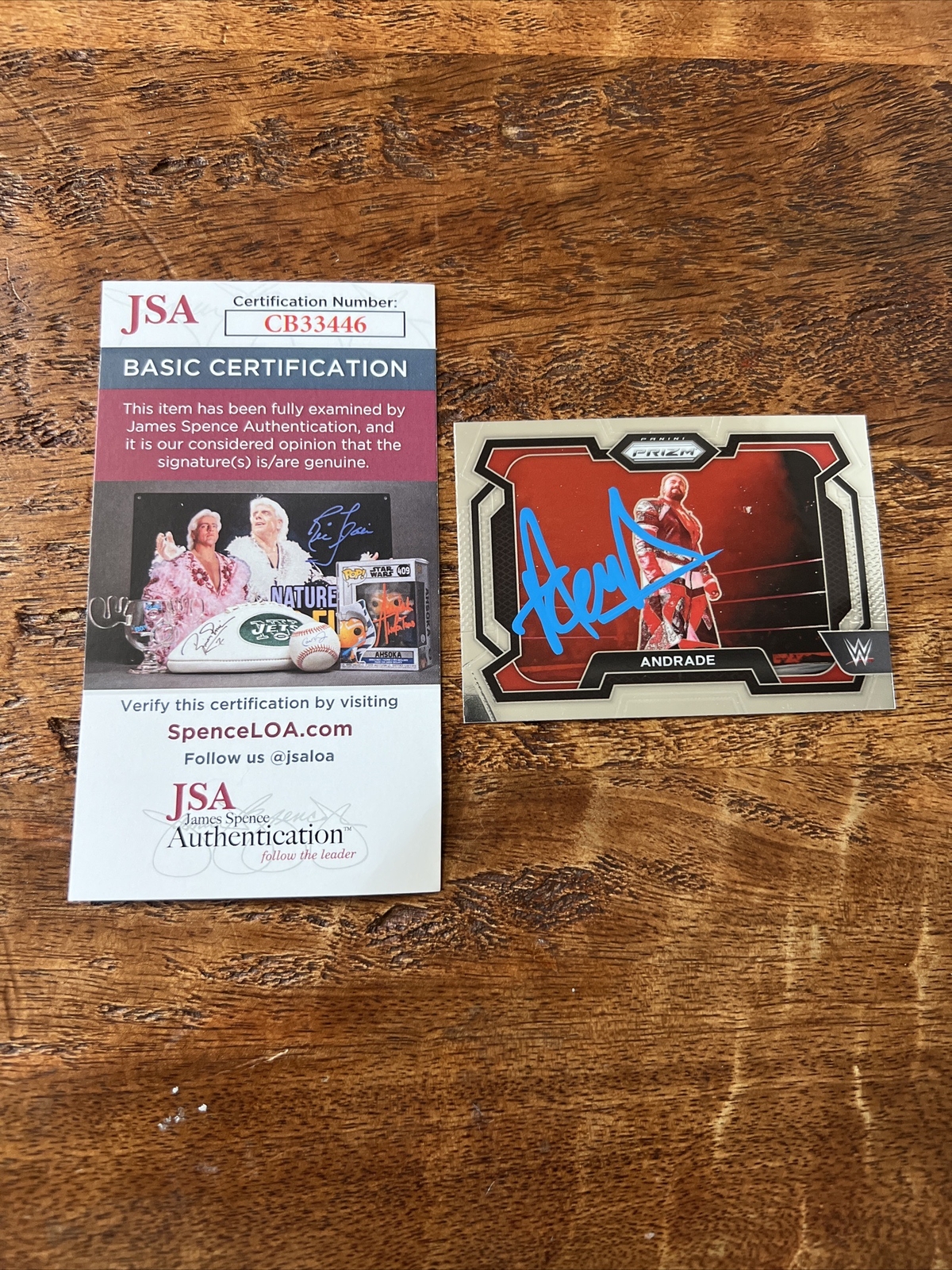 Andrade IP Signed Panini Prizm Card JSA Coa Autographed WWE