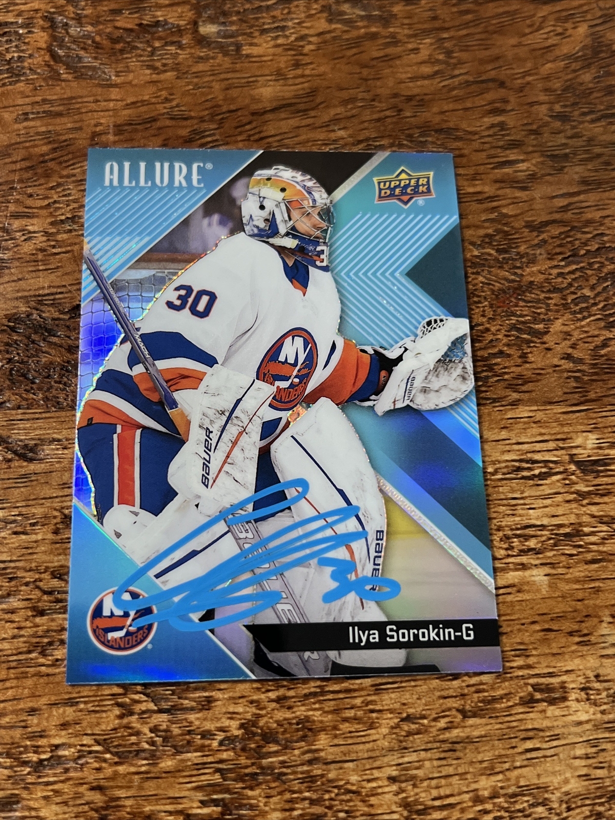 Ilya Sorokin IP Signed 2024-25 Upper Deck Allure Card Islanders Autographed