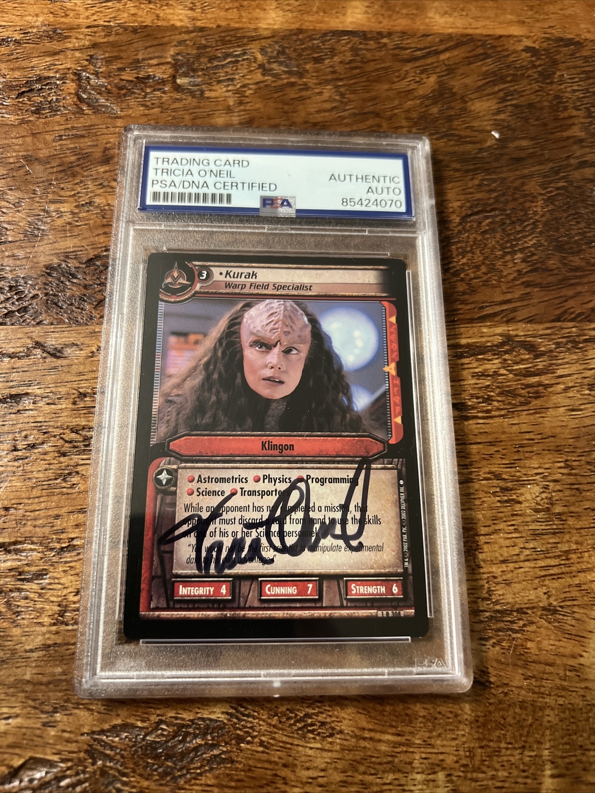 Tricia O'Neil IP Signed Star Trek Card PSA DNA Coa Slab Autographed Kurak
