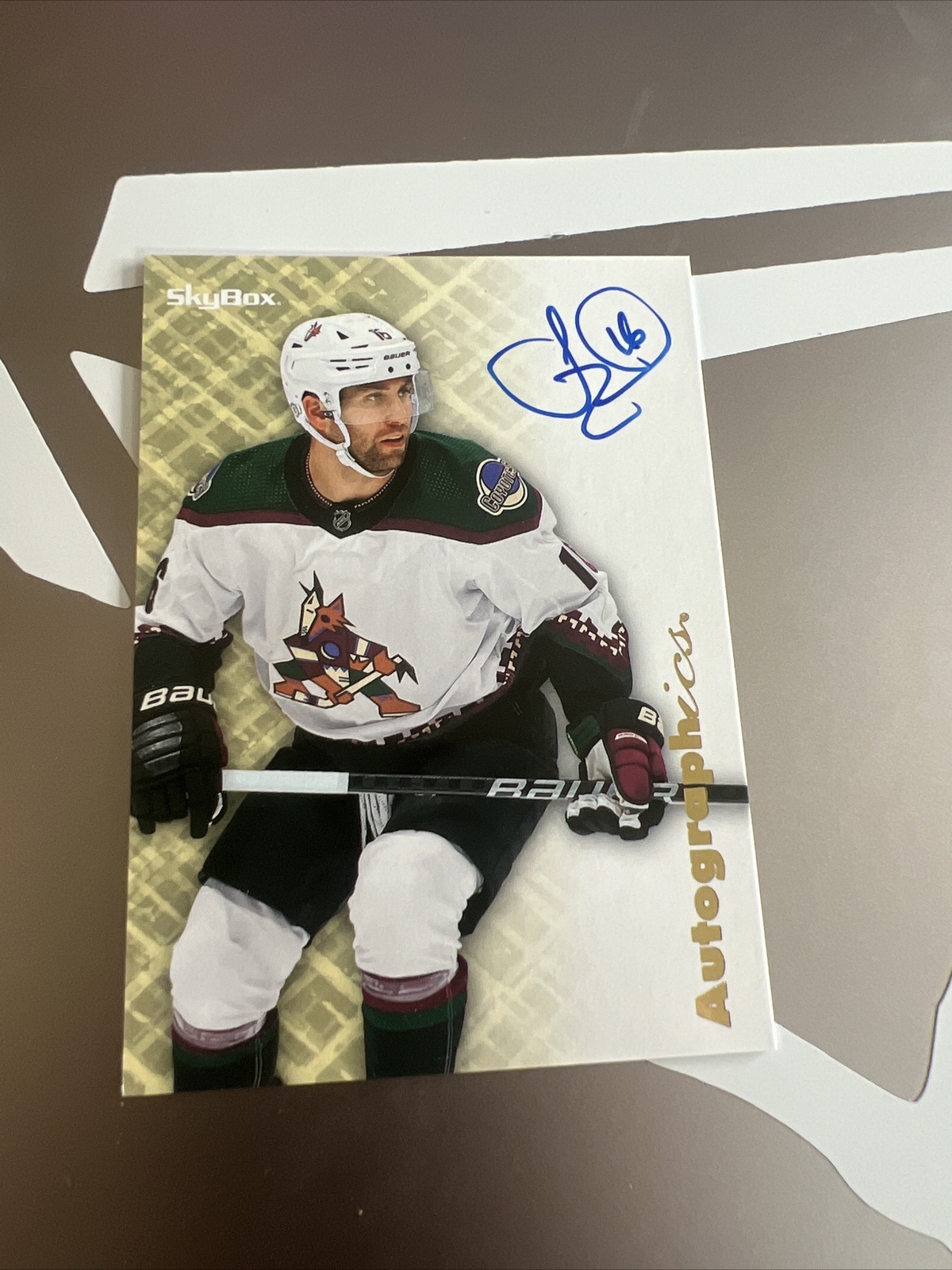2023-24 Upper Deck E-X 2000 Skybox Autographics Auto Jason Zucker #AG-JZ Coyotes