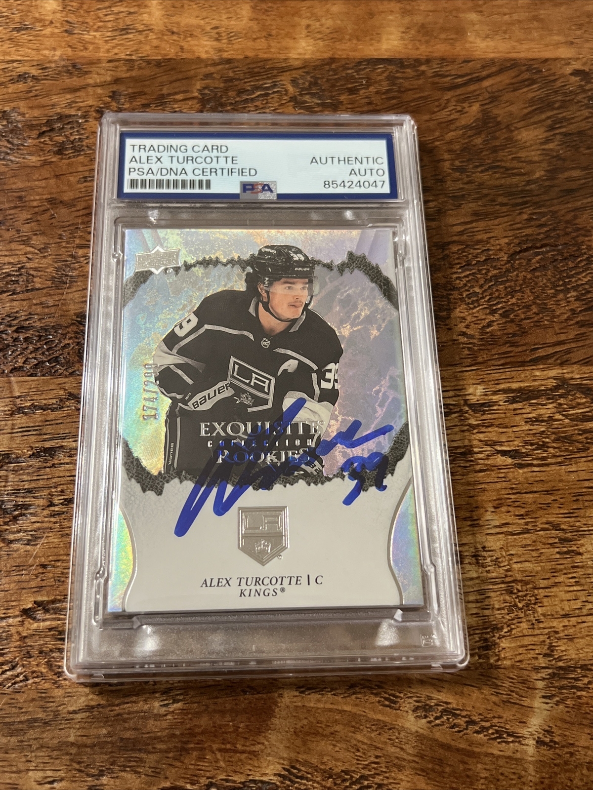Alex Turcotte IP Signed Exquisite Rookies RC Card PSA DNA Coa Slab Kings Auto