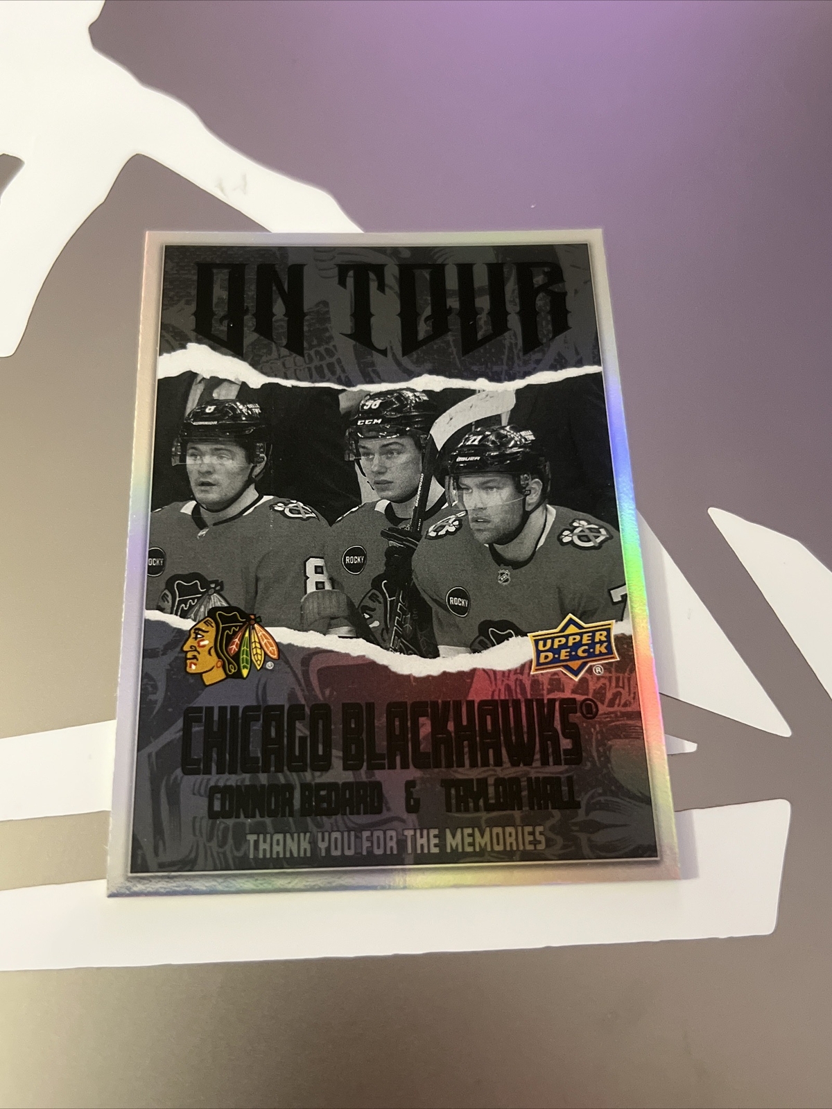 2024-25 Upper Deck Series 2 CONNOR BEDARD / TAYLOR HALL On Tour Black OT-30 Card