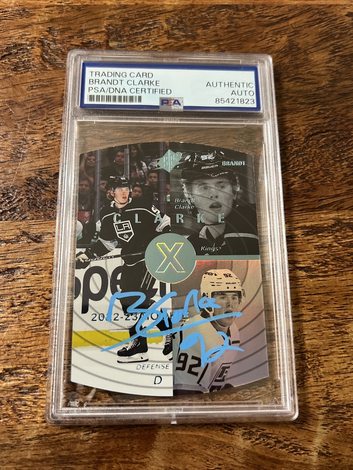 Brandt Clarke IP Signed UD SPX Rookie Card PSA DNA Coa Slab Autographed Kings
