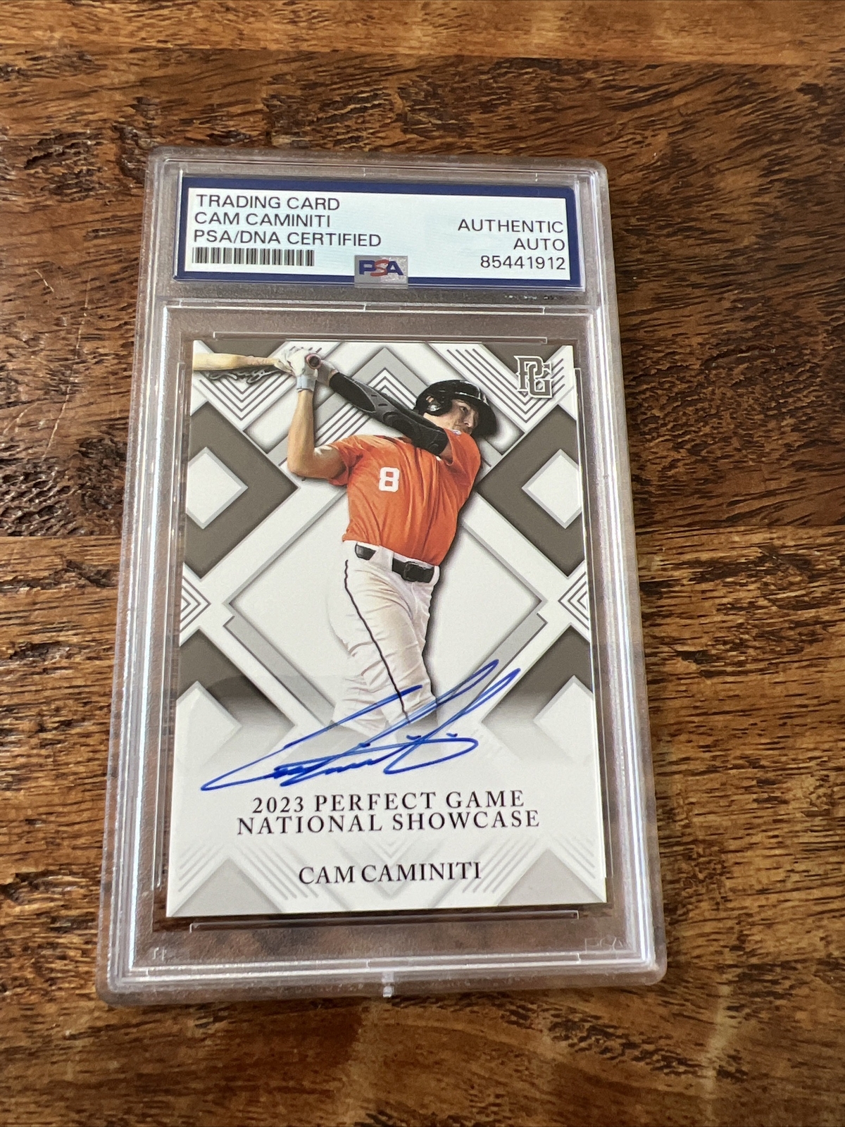 Cam Caminiti IP Signed Perfect Game Card Psa Dna Coa Slab Autographed Braves