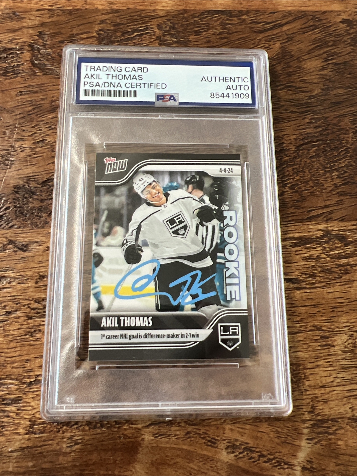 Akil Thomas IP Signed Topps Now Rookie Card PSA DNA Coa Slab Autographed Kings
