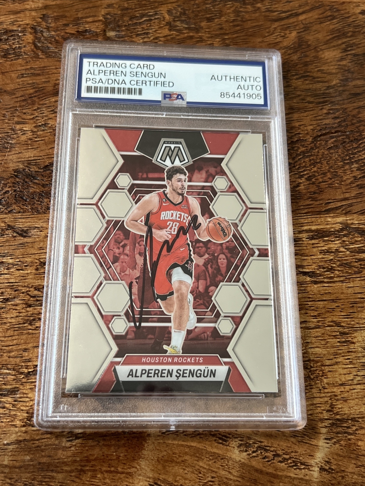 Alperen Sengun IP Signed Panini Mosaic Card Psa Dna Slab Autographed Rockets