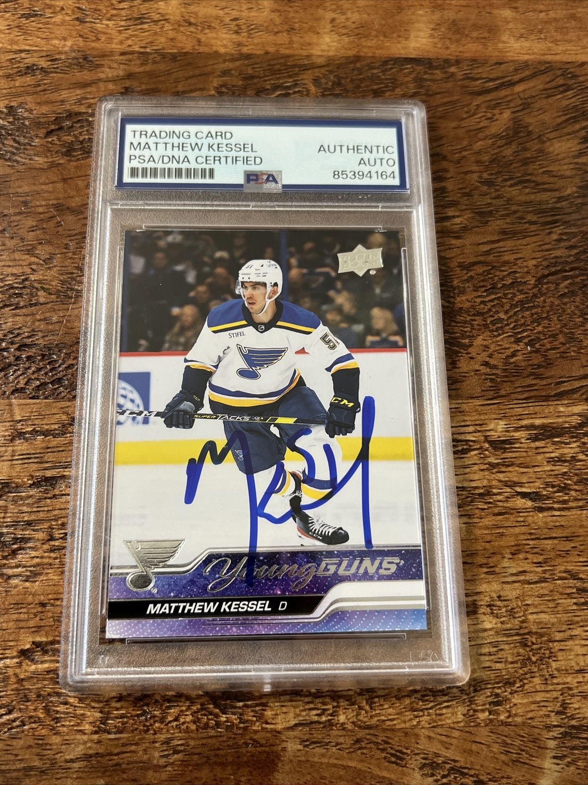 Matthew Kessel IP Signed UD Young Guns Card Psa Dna Coa Slab Blues Autographed