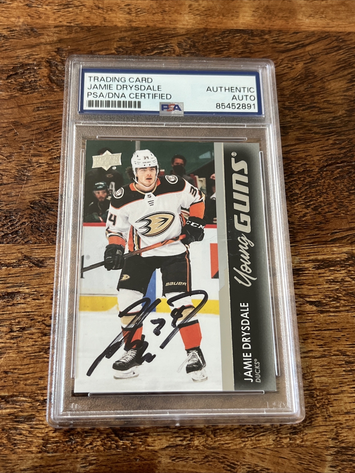 Jamie Drysdale IP Signed UD Young Guns Card PSA DNA Coa Slab Ducks Autographed