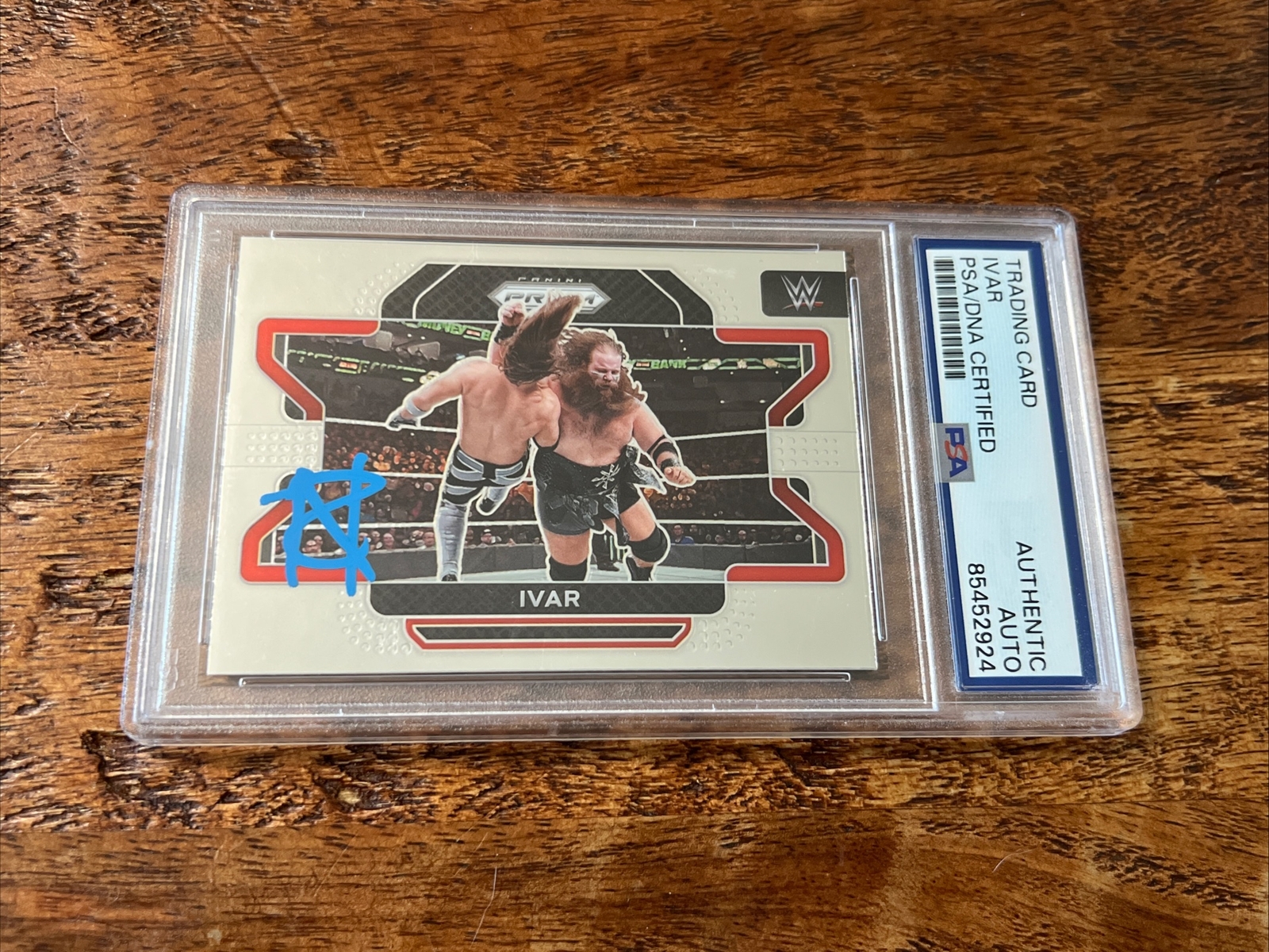 Ivar IP Signed Prizm Card Psa Dna Coa Slab Autographed WWE War Raiders