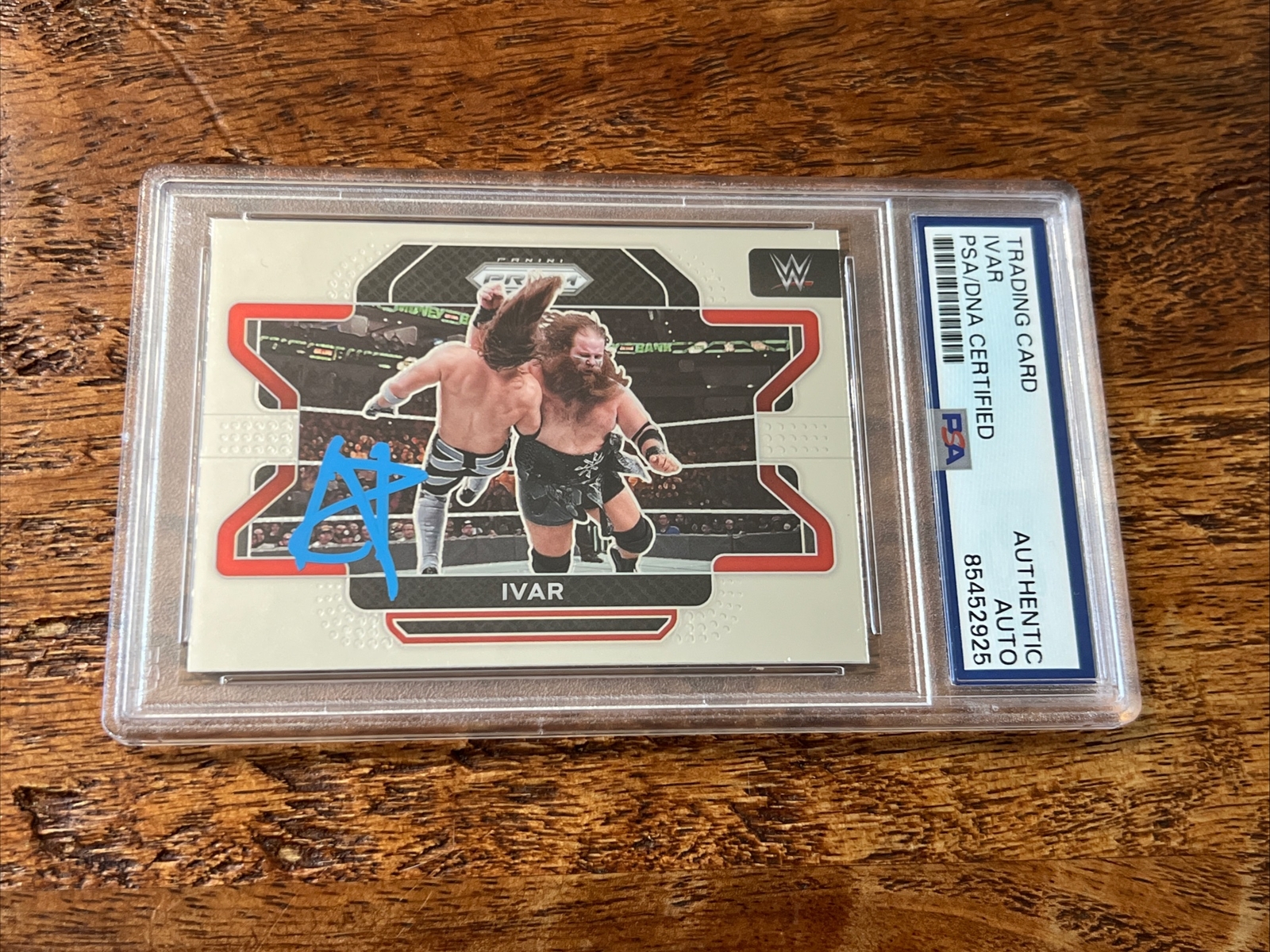 Ivar IP Signed Prizm Card Psa Dna Coa Slab Autographed WWE War Raiders