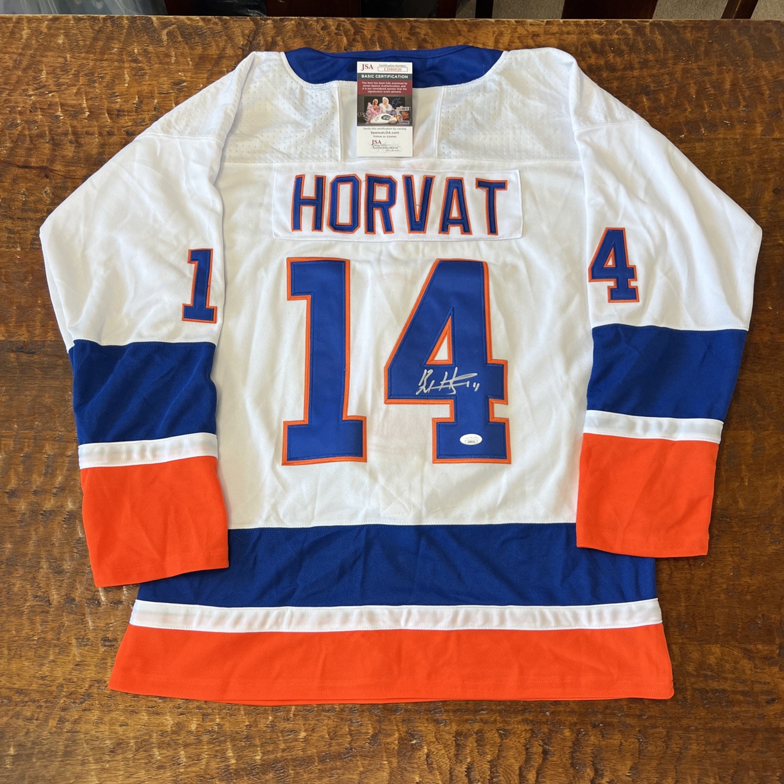 Bo Horvat Signed New York Islanders Jersey JSA Coa Autographed