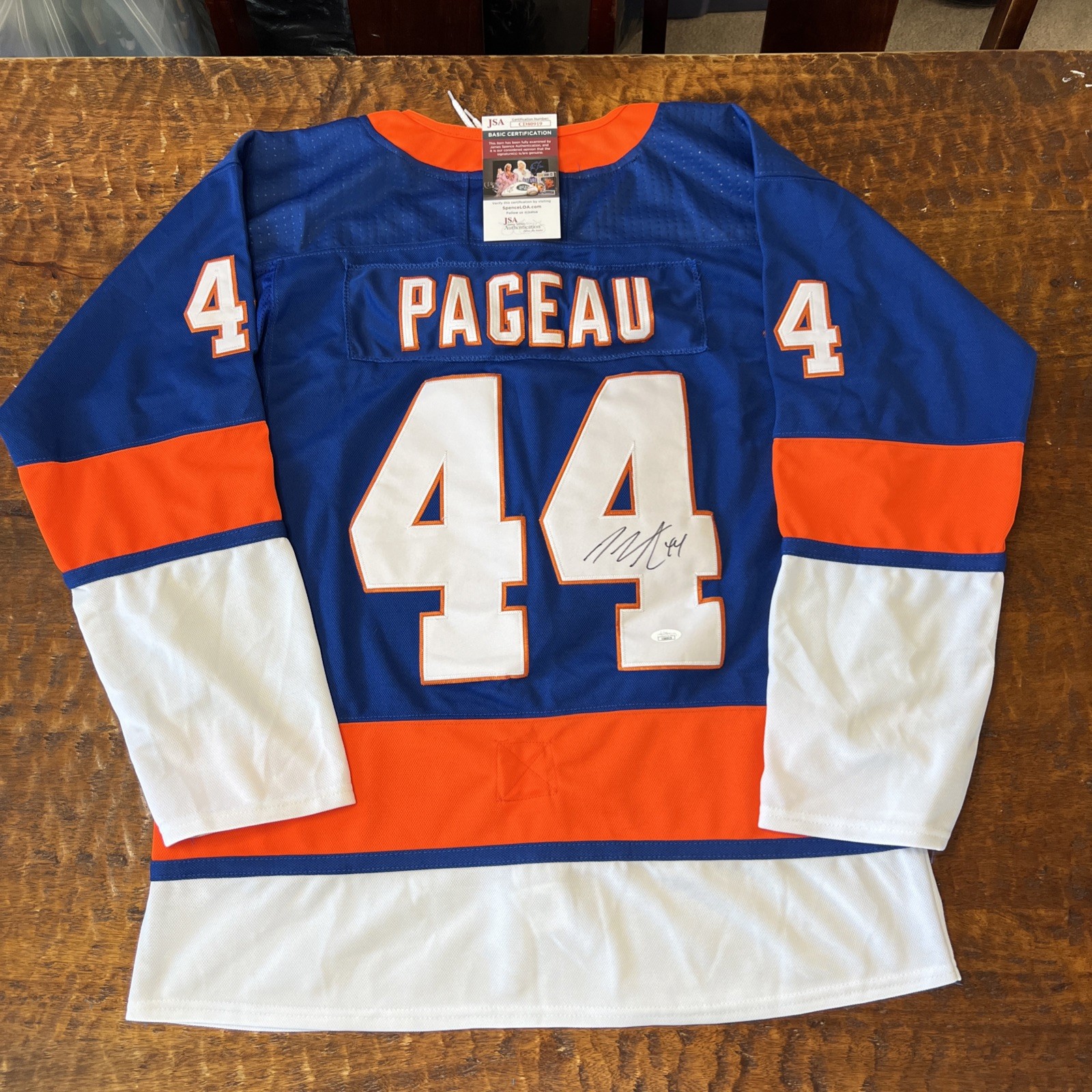 Jean-Gabriel Pageau Signed New York Islanders Jersey JSA Coa Autographed