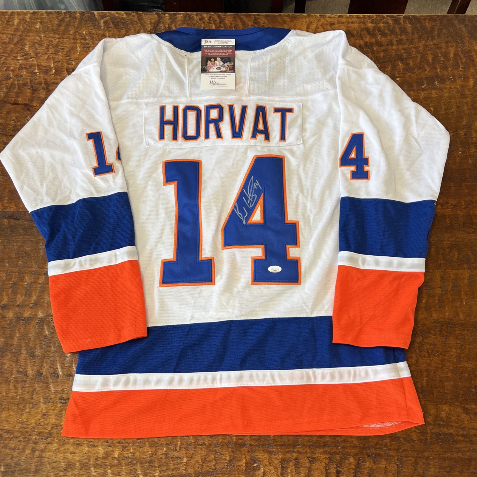 Bo Horvat Signed New York Islanders Jersey JSA Coa Autographed