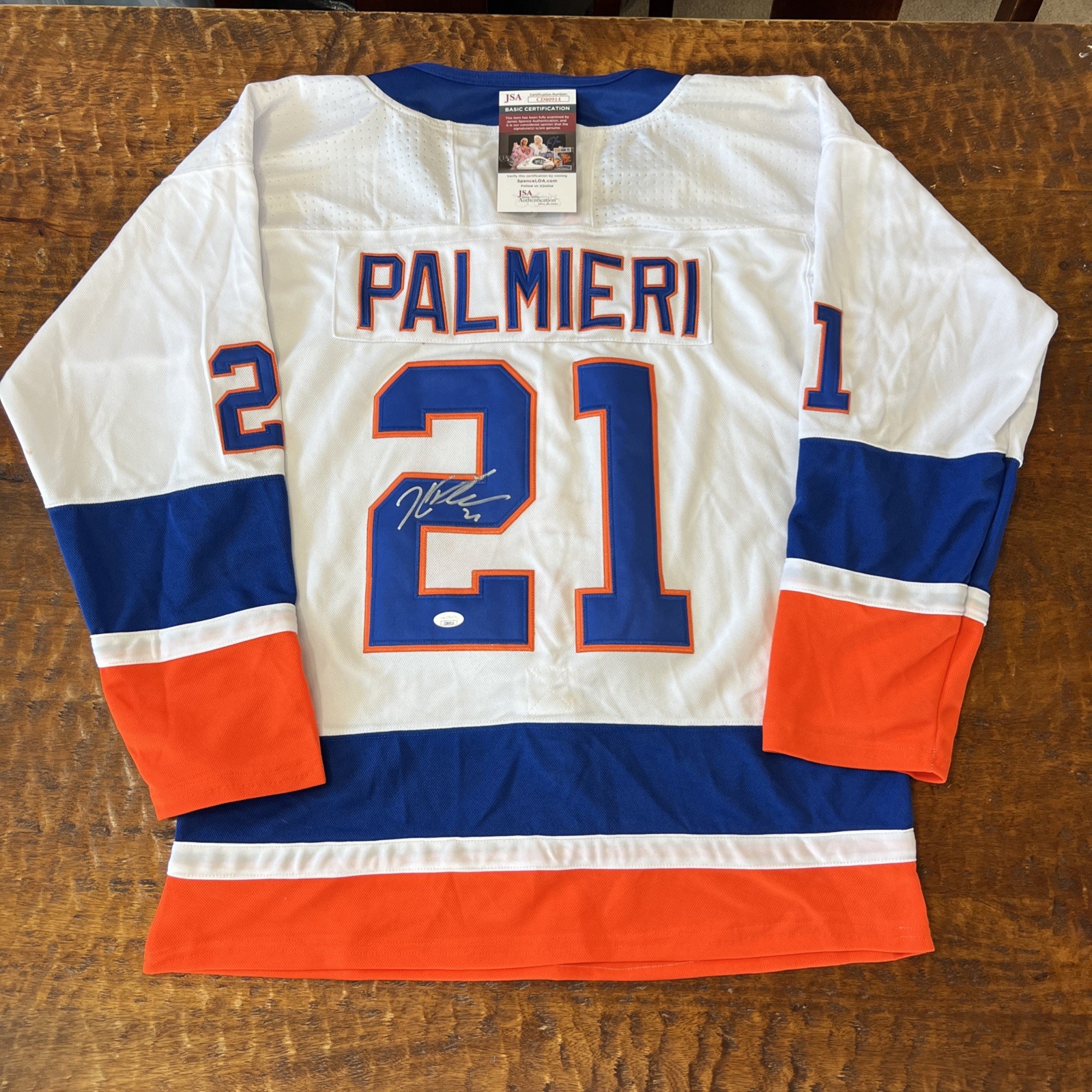 Kyle Palmieri Signed New York Islanders Jersey JSA Coa Autographed