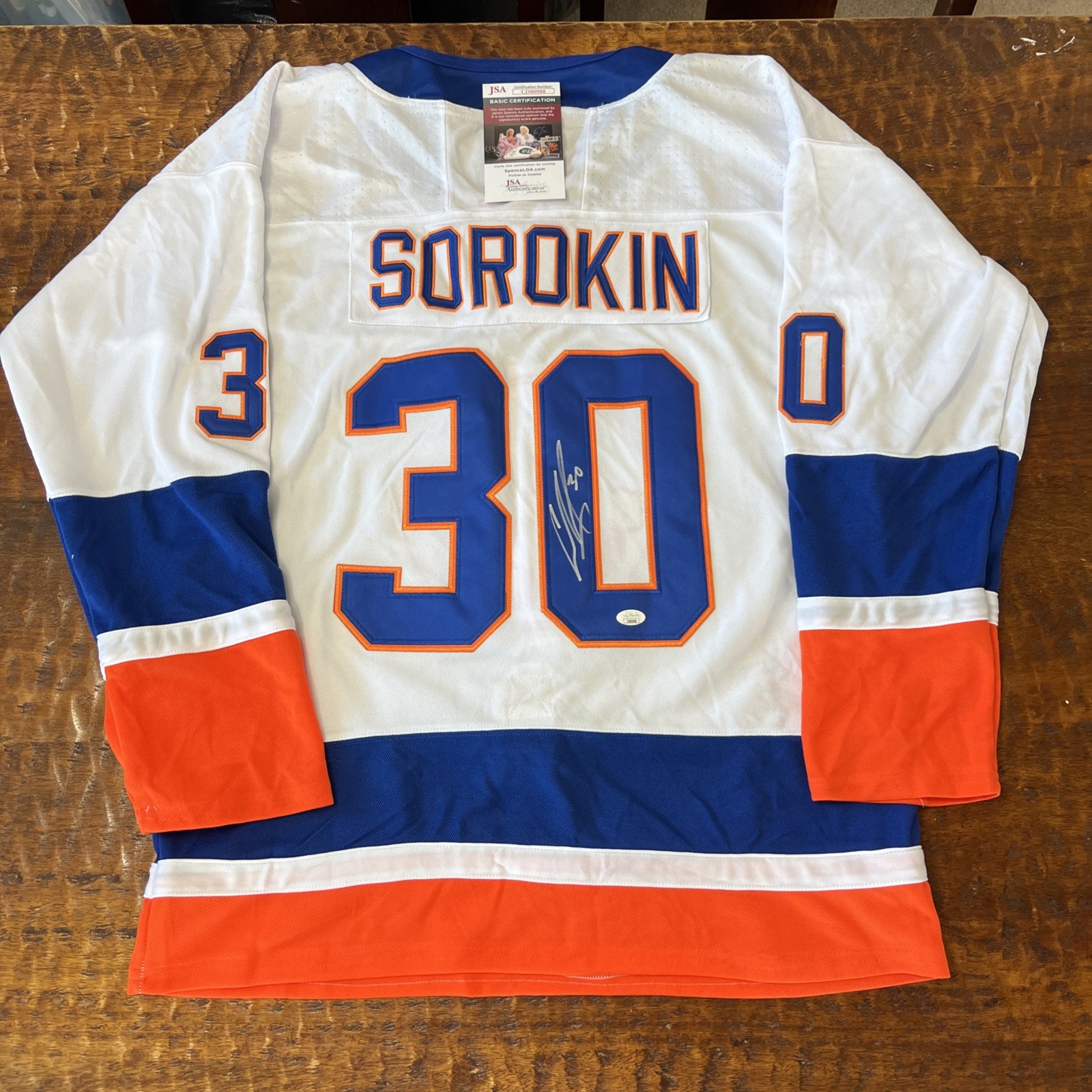 Ilya Sorokin Signed New York Islanders Jersey JSA Coa Autographed