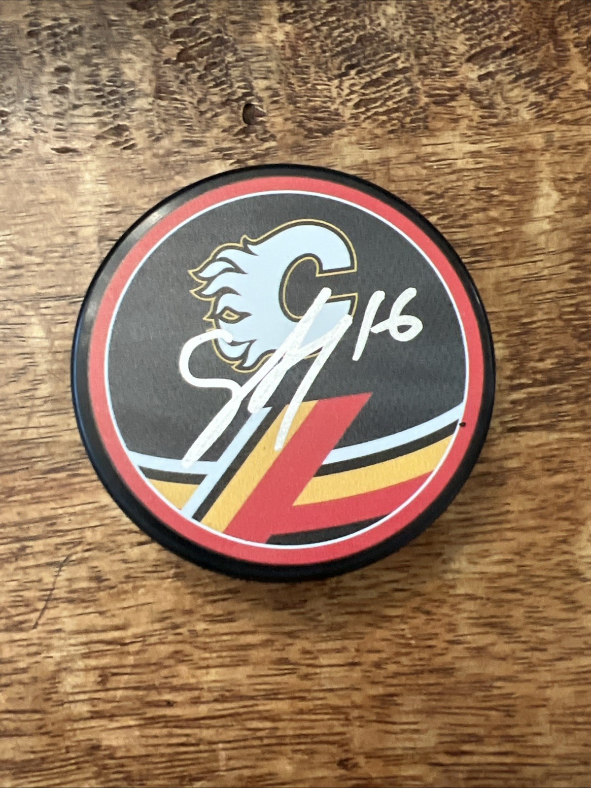 Aydar Suniev Signed Calgary Flames Puck JSA Coa Autographed