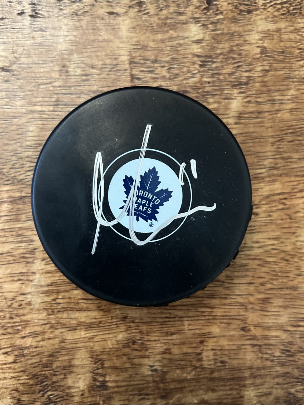 Max Domi Signed Toronto Maple Leafs Puck JSA Coa Autographed