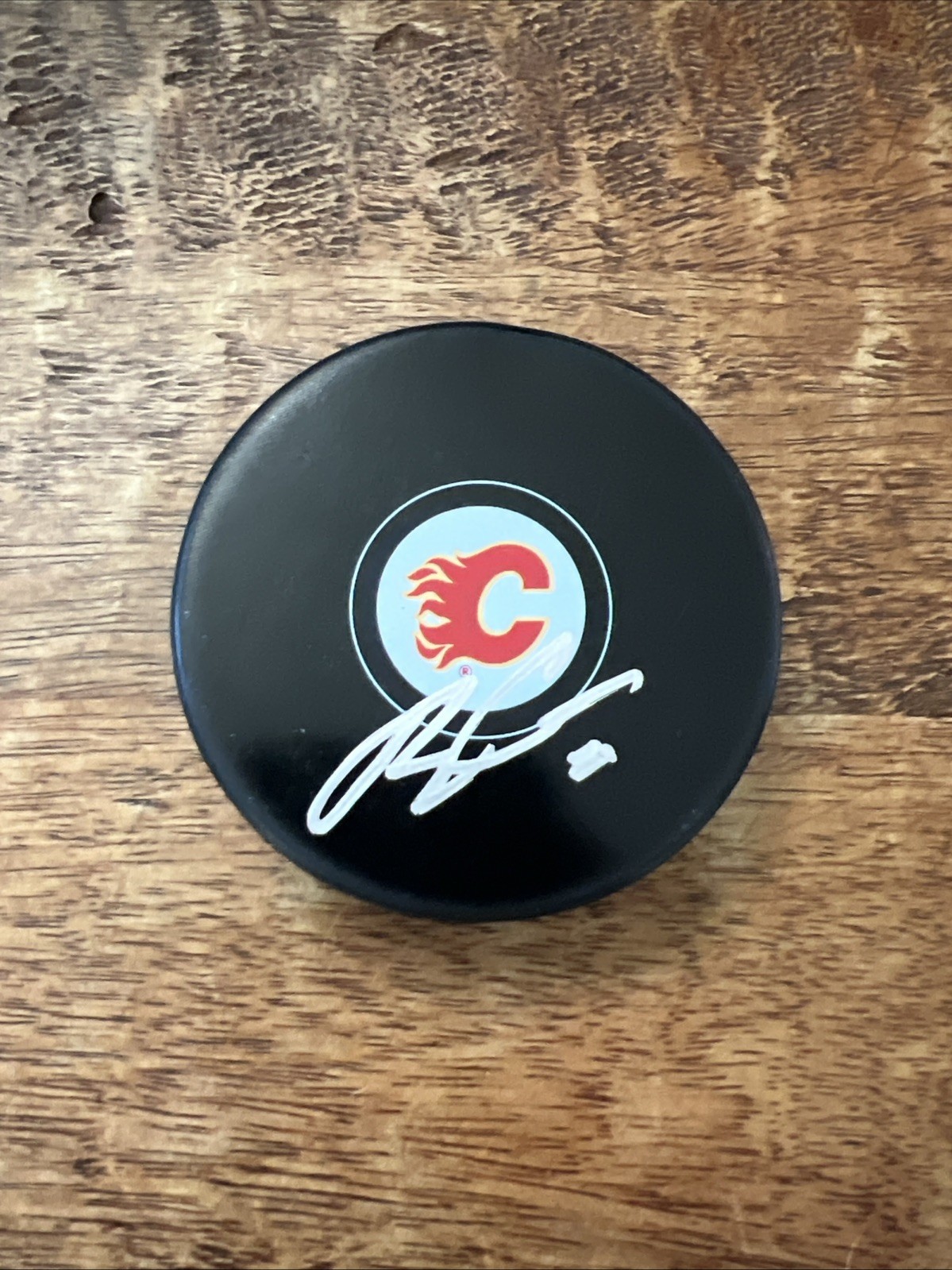 Blake Coleman Signed Calgary Flames Puck JSA Coa Autographed